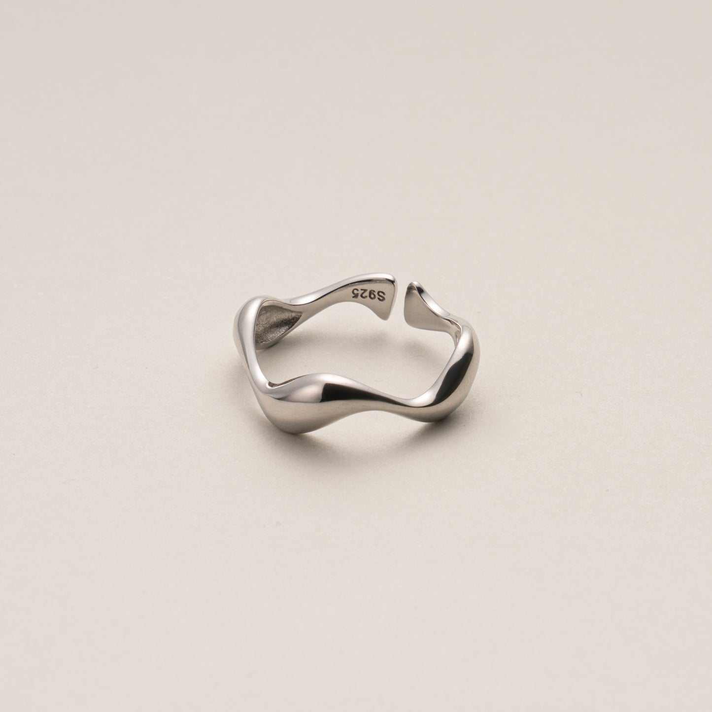 Dainty Gold & Silver Wave Ring