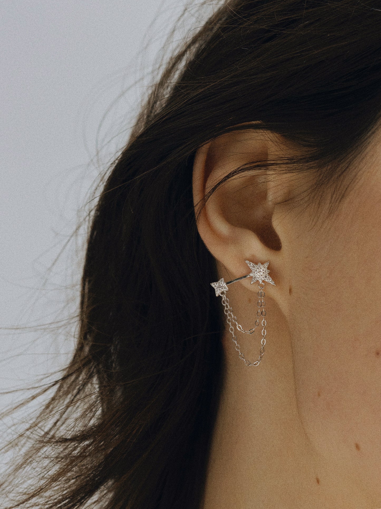 Stellar Asymmetry S925 Silver Stud Earrings