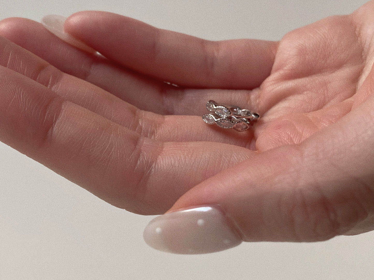 Olive Sparkle S925 Silver Hoop Earrings