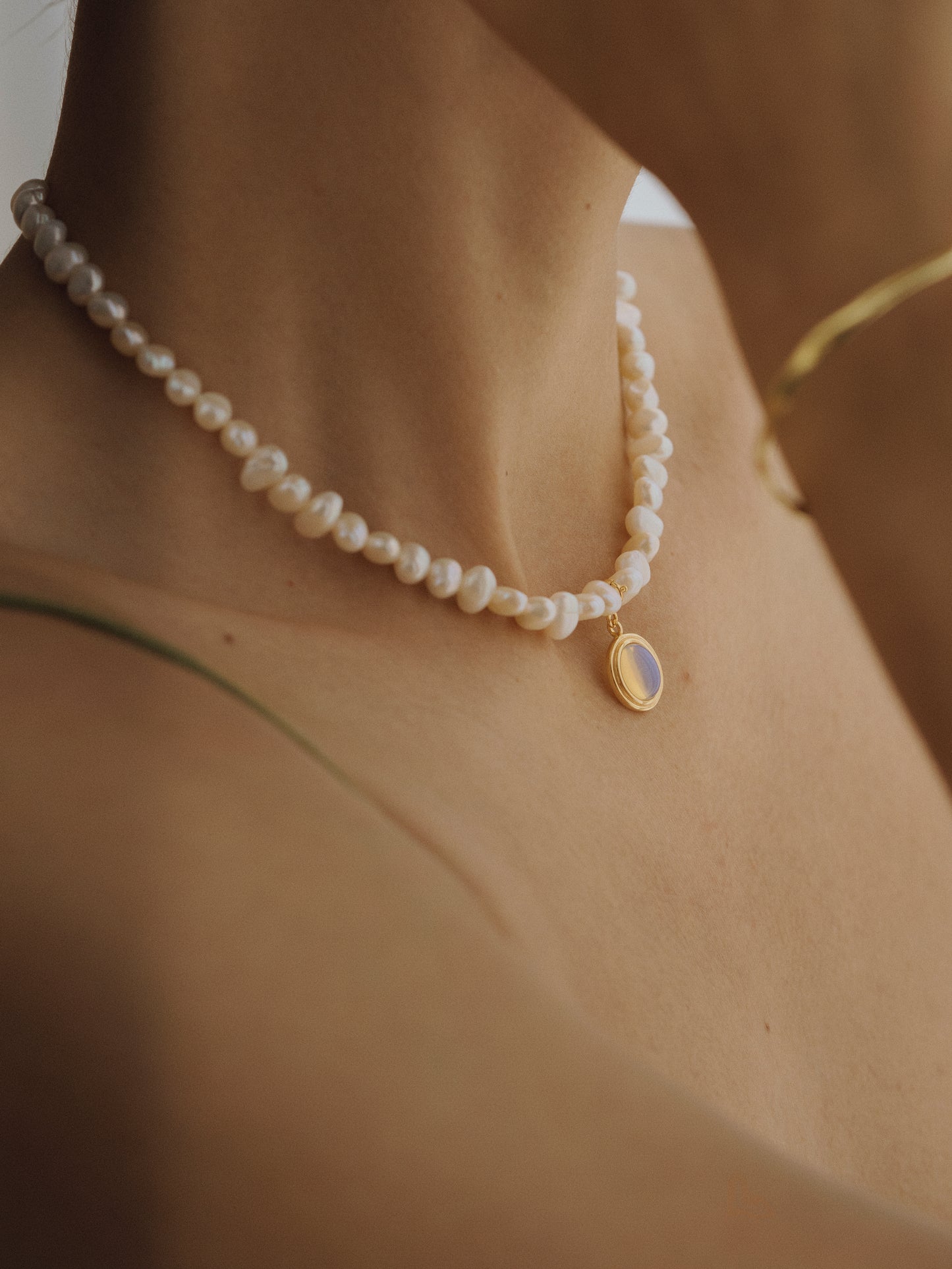 Lunar Harmony Pearl & Moonstone Necklace
