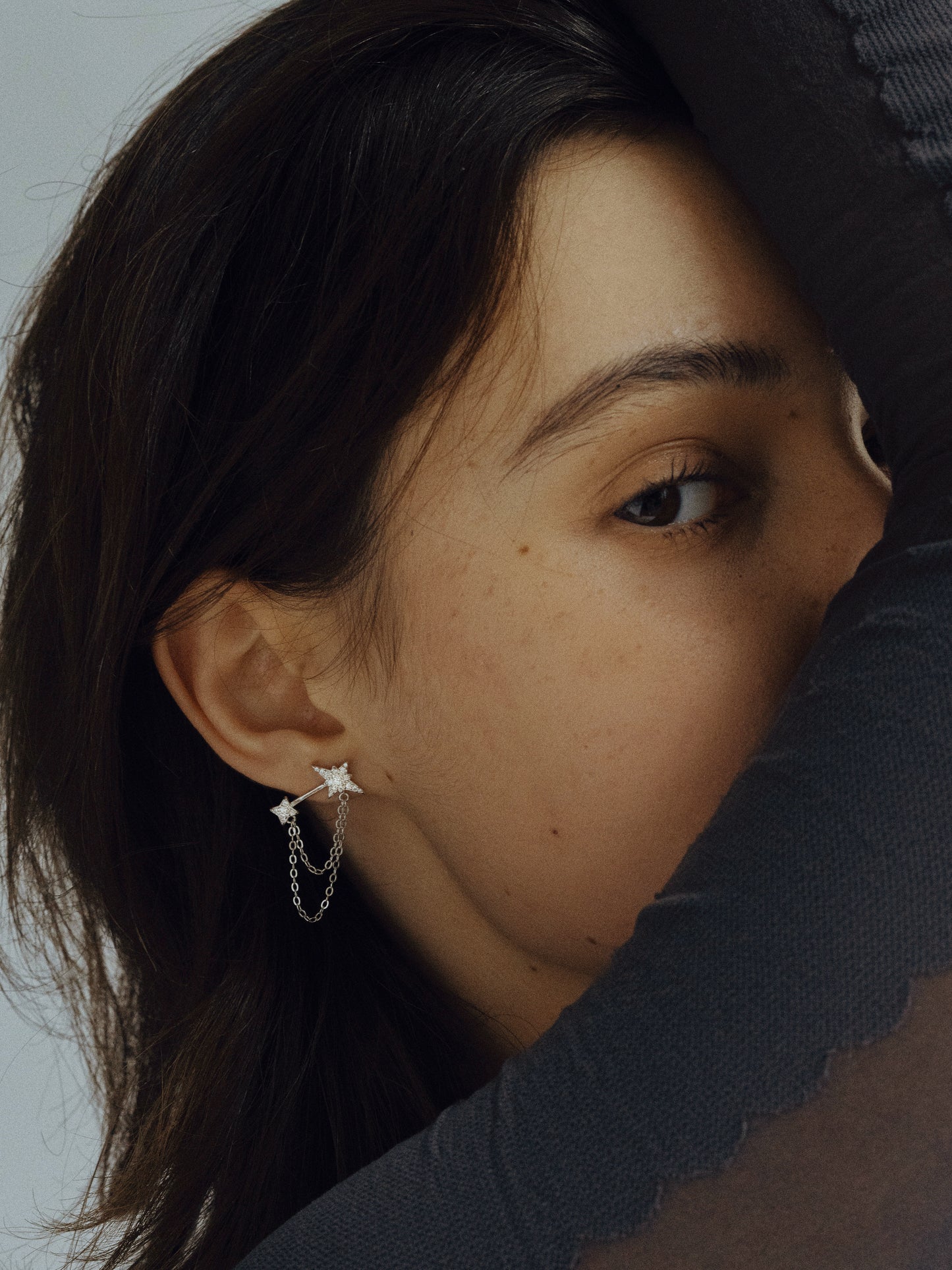 Stellar Asymmetry S925 Silver Stud Earrings