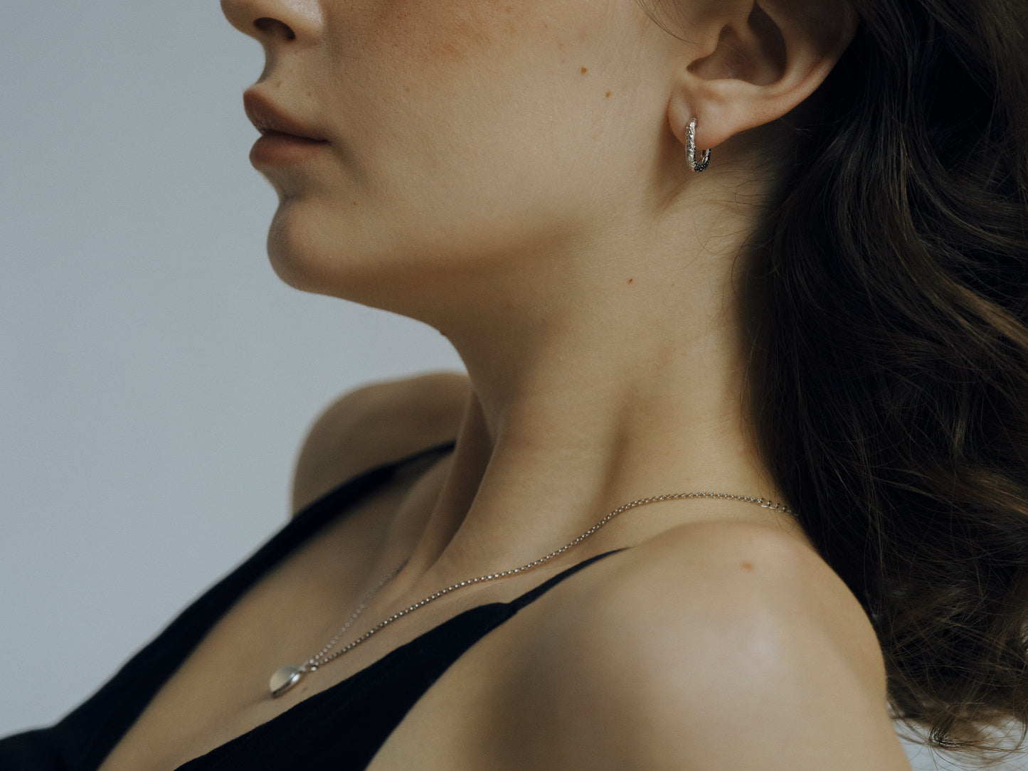 Textured Elegance S925 Silver Rectangle Hoop Earrings