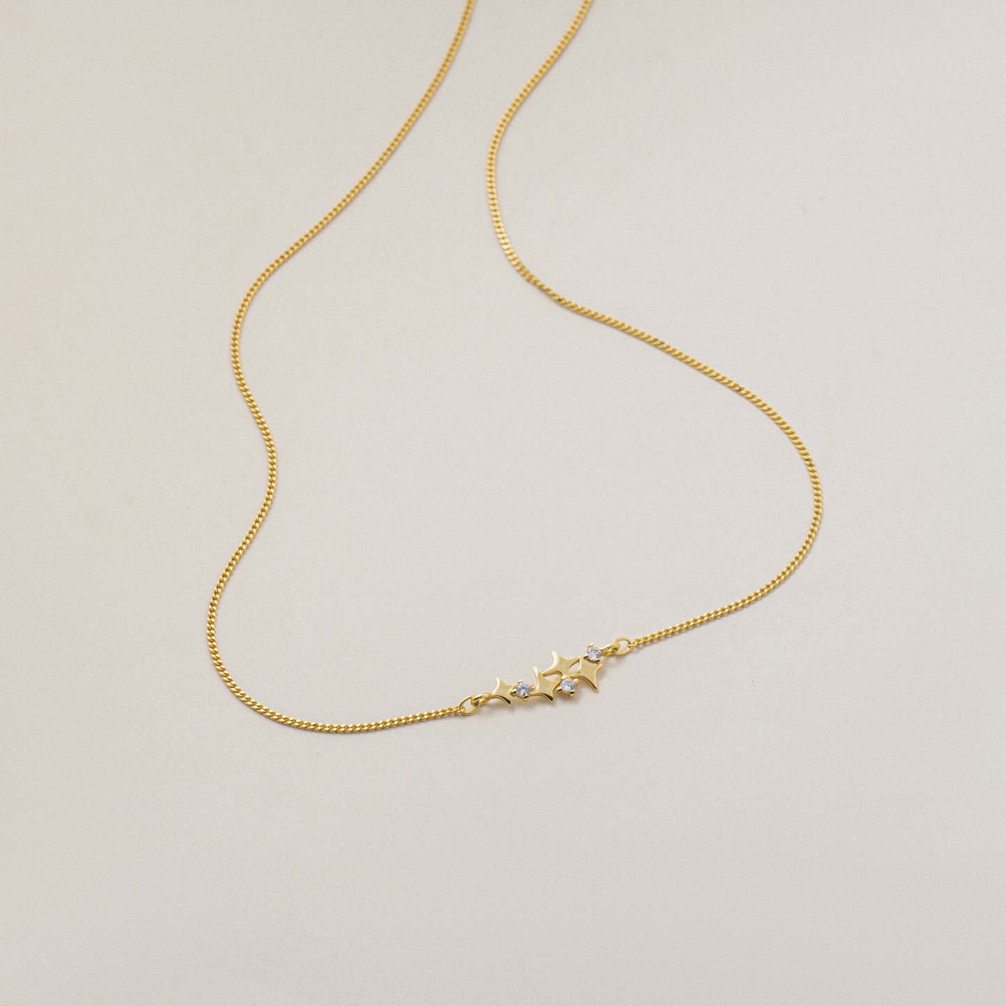 Galactic Quartet Star Charm Necklace