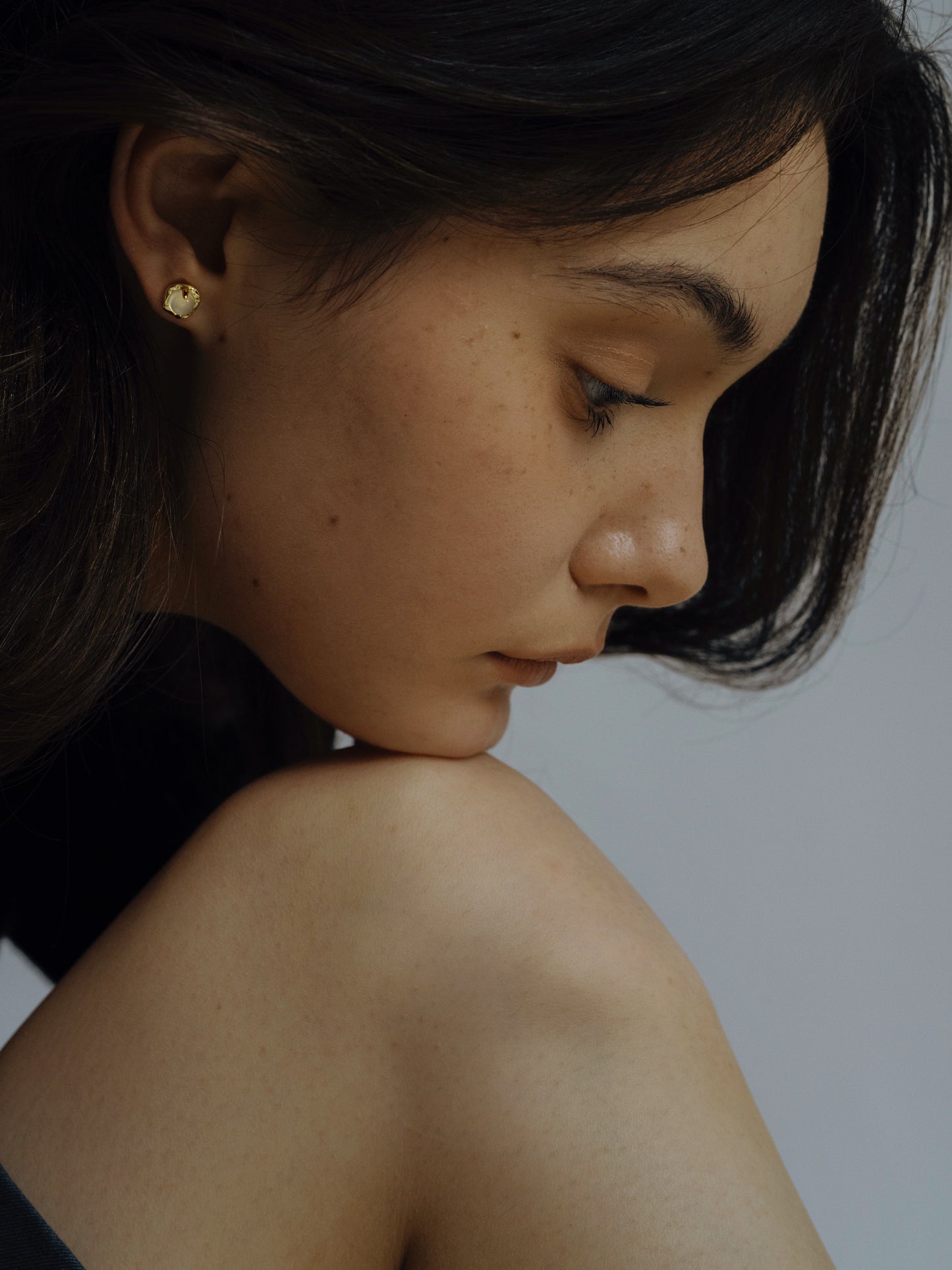 Celestial Tranquility White Agate Healing Stud Earrings