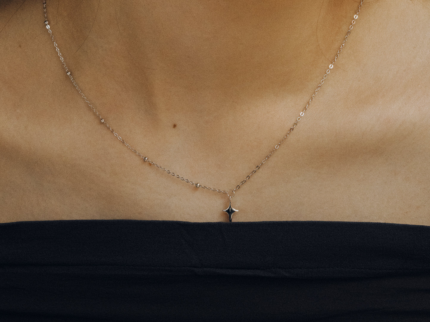 Stellar Fusion S925 Silver Star Pendant Necklace