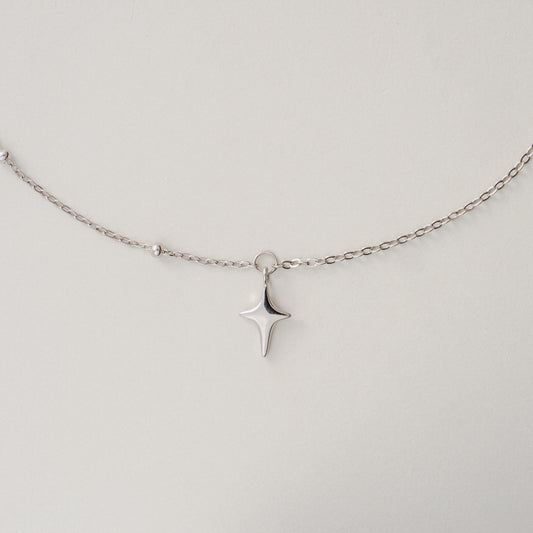 Stellar Fusion S925 Silver Star Pendant Necklace