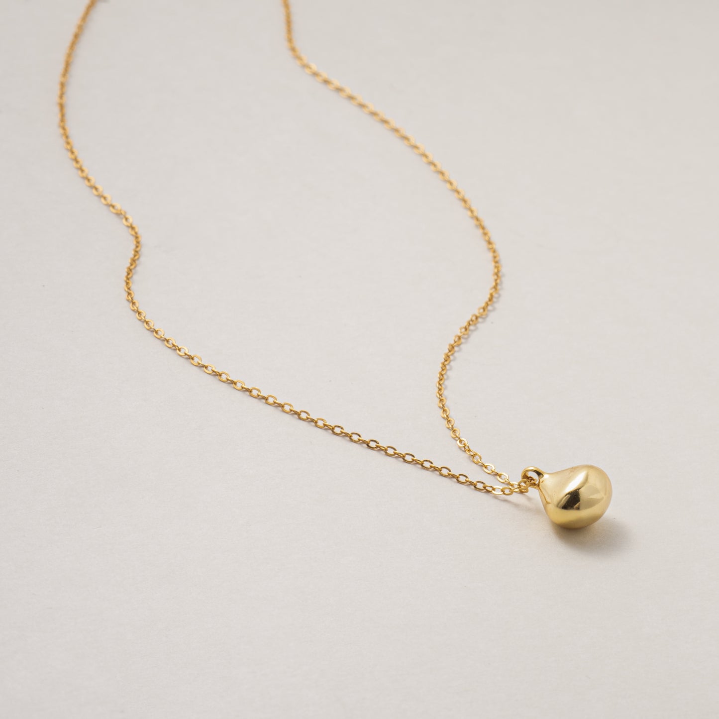 Gold & Silver Bean Pendant Waterproof Necklace