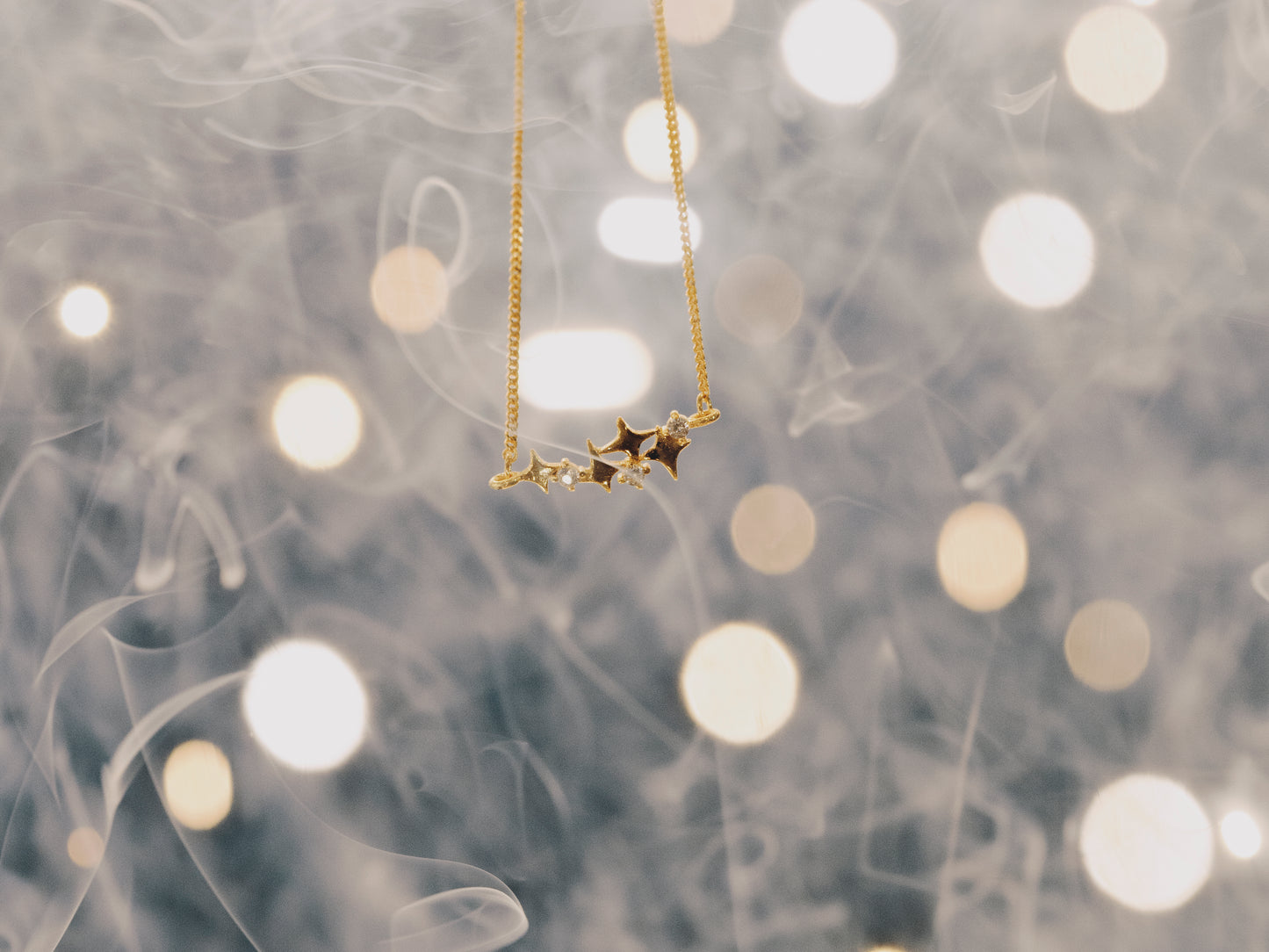 Galactic Quartet Star Charm Necklace