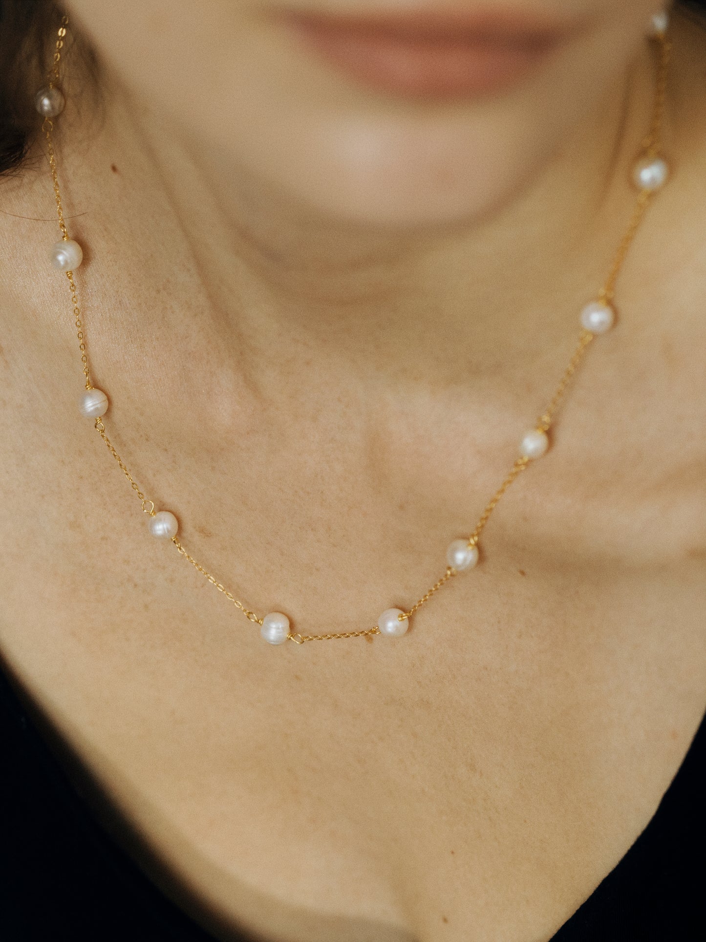 Golden Freshwater Pearl Necklace