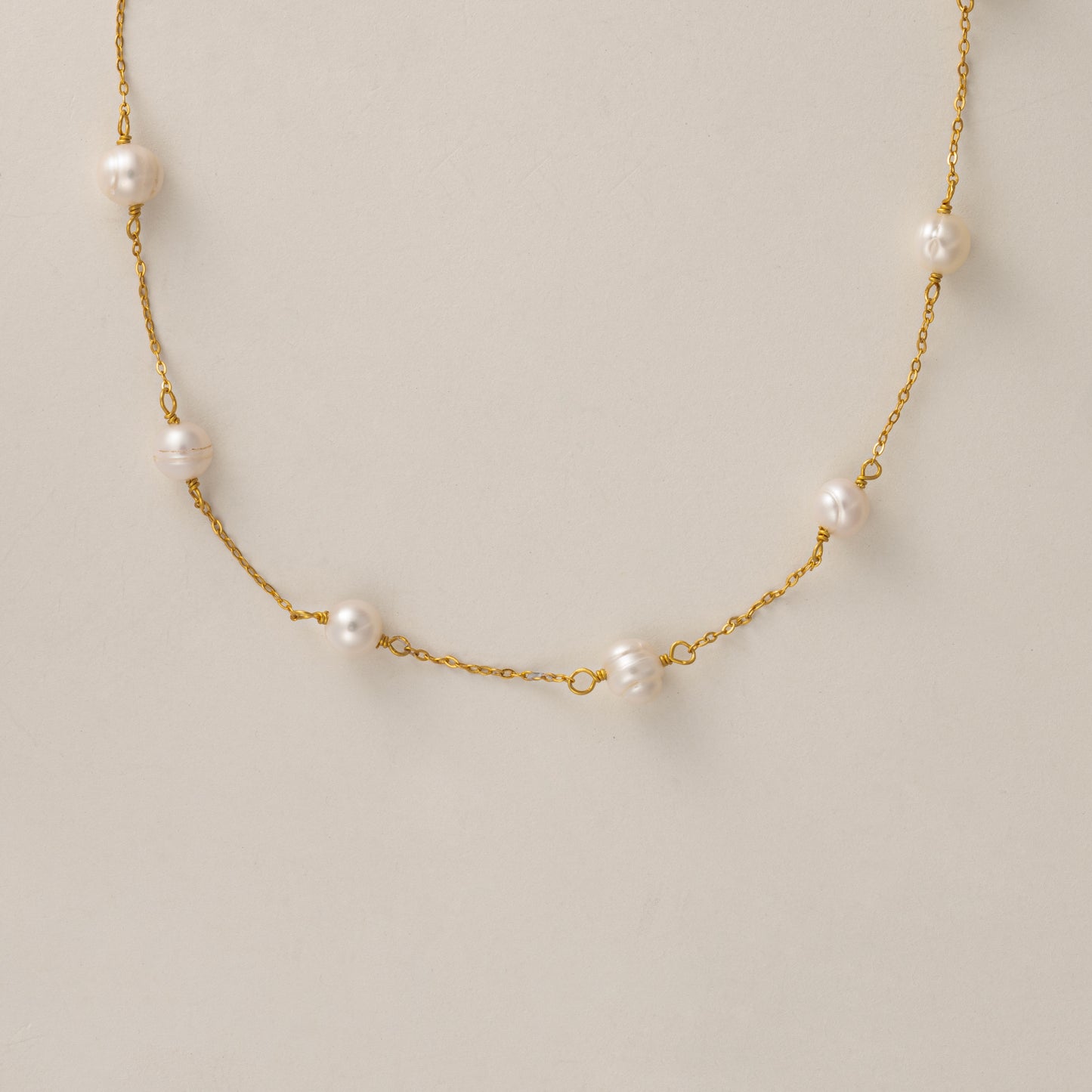 Golden Freshwater Pearl Necklace