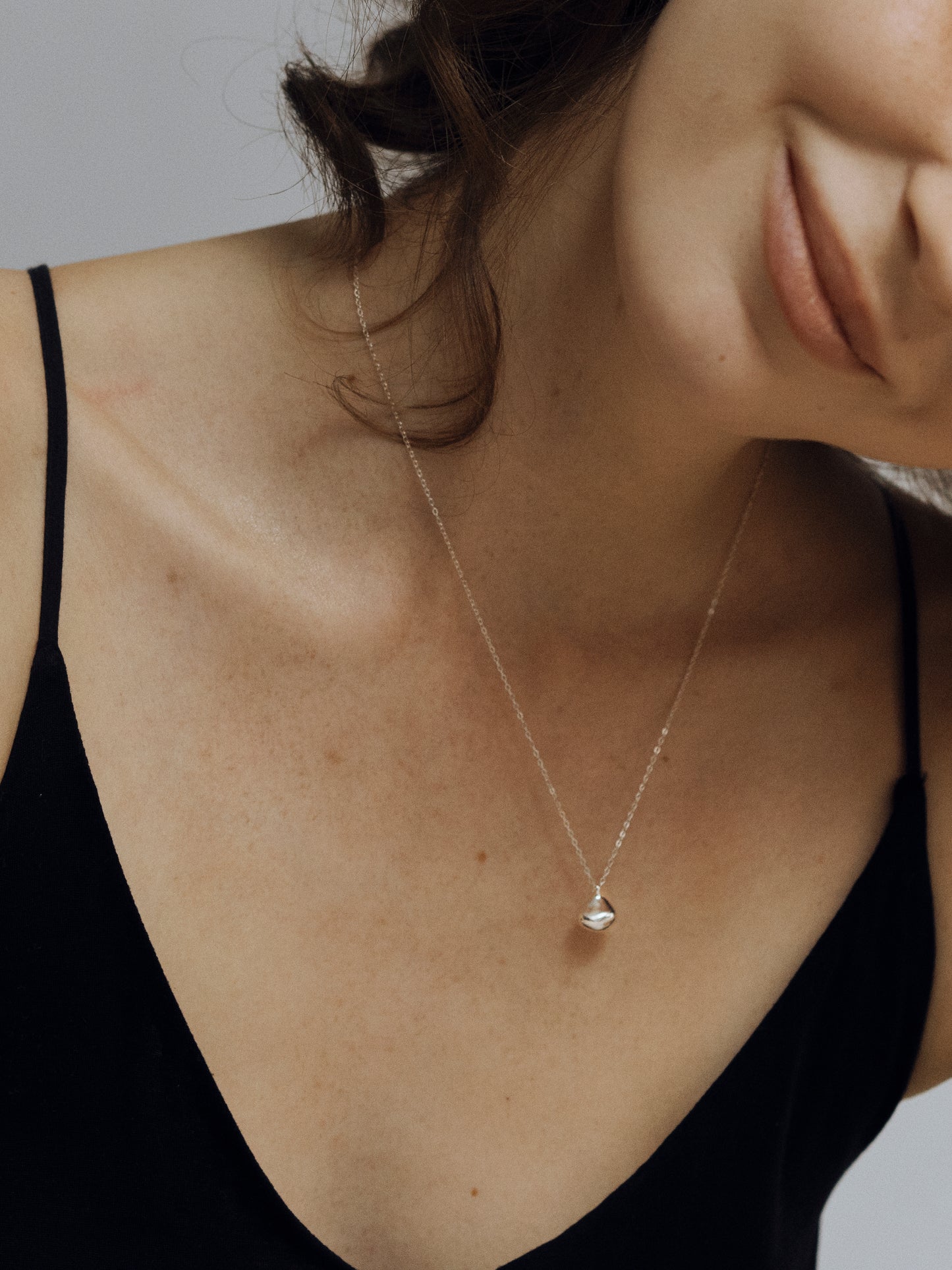 Gold & Silver Bean Pendant Waterproof Necklace