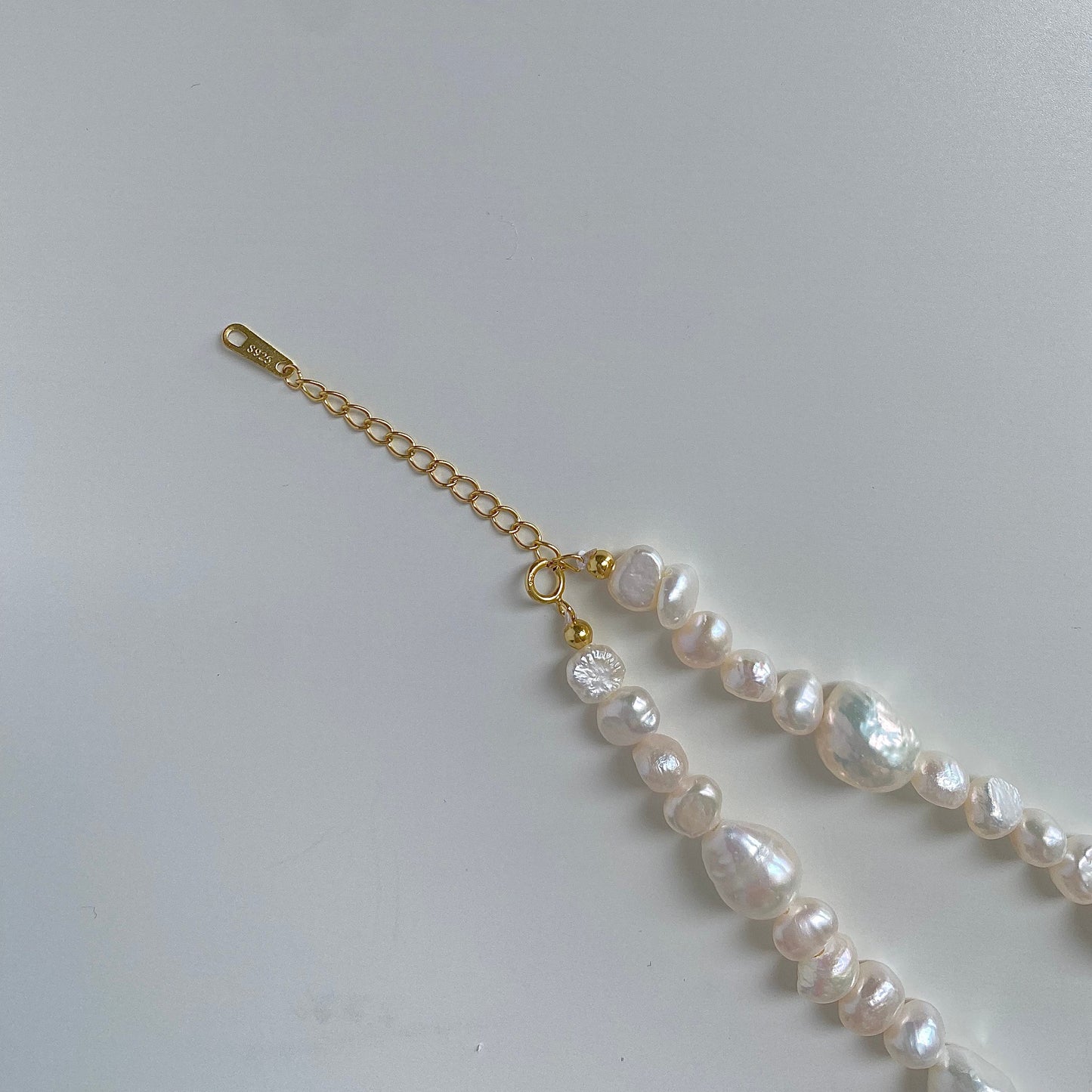 Baroque Elegance 18K Gold Plated Pearl Necklace