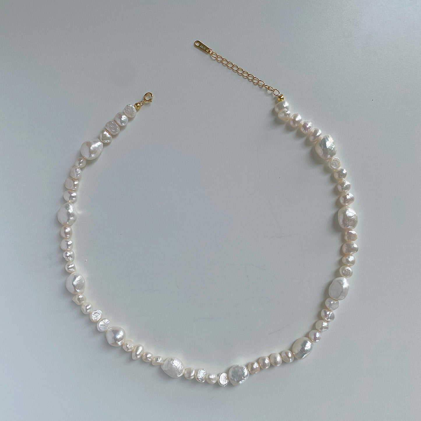Baroque Elegance 18K Gold Plated Pearl Necklace