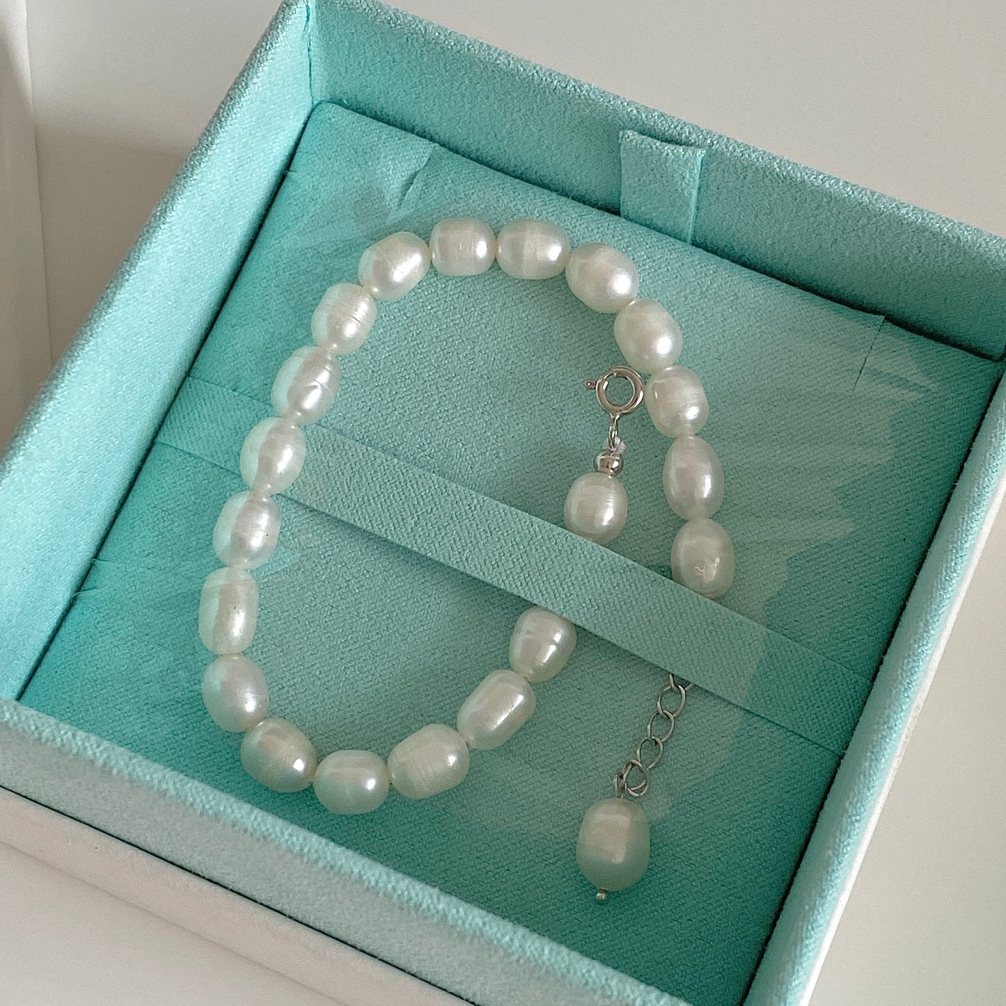 Lustrous Elegance S925 Silver Beaded Pearl Bracelet