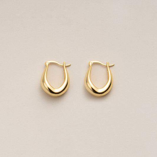Blossoming Abstract S925 18k Gold Tulip Earrings