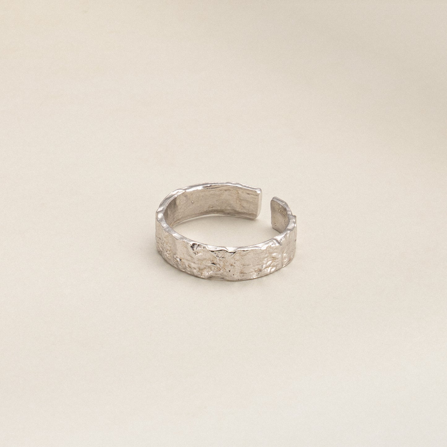 Symphony of Texture S925 Silver Ring in Gold and Silver