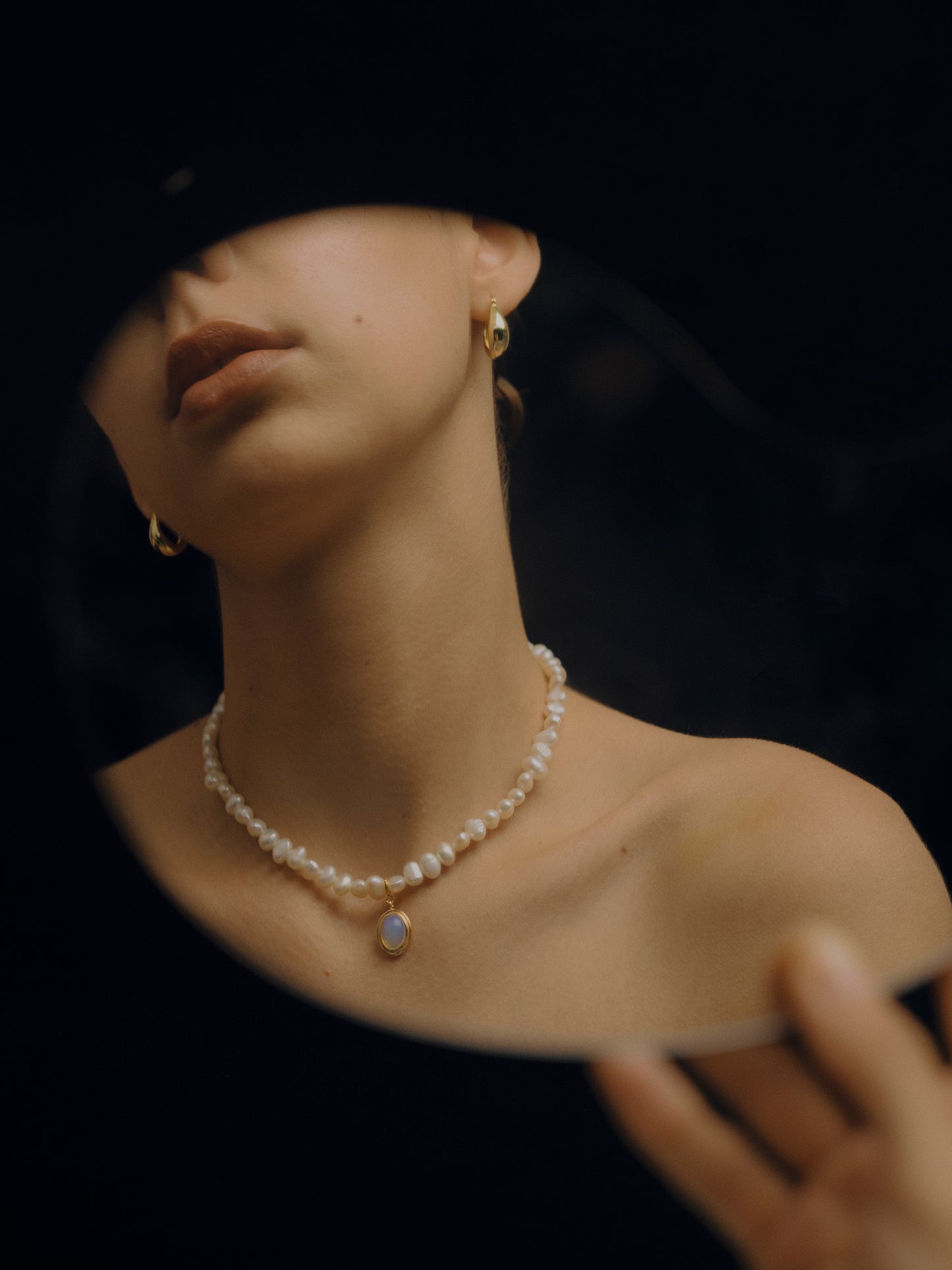 Lunar Harmony Pearl & Moonstone Necklace