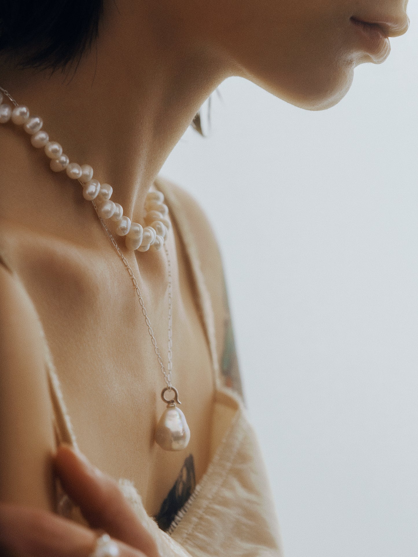 Ethereal Baroque Pearl Pendant