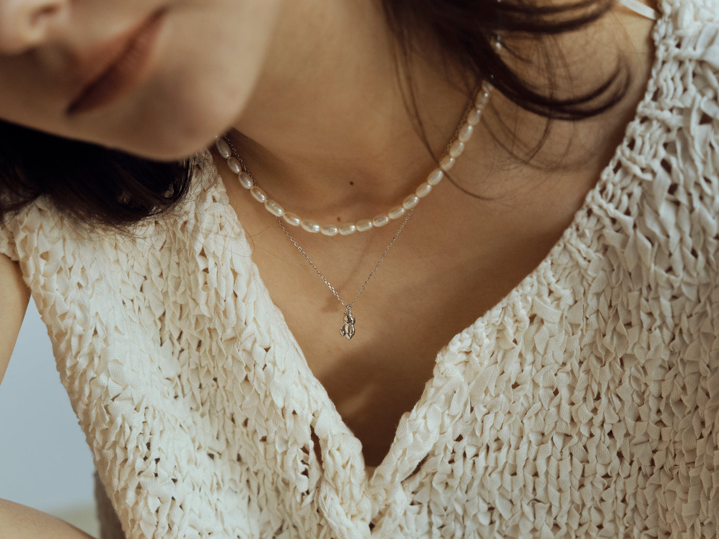 Classic Elegance S925 Silver Pearl Necklace