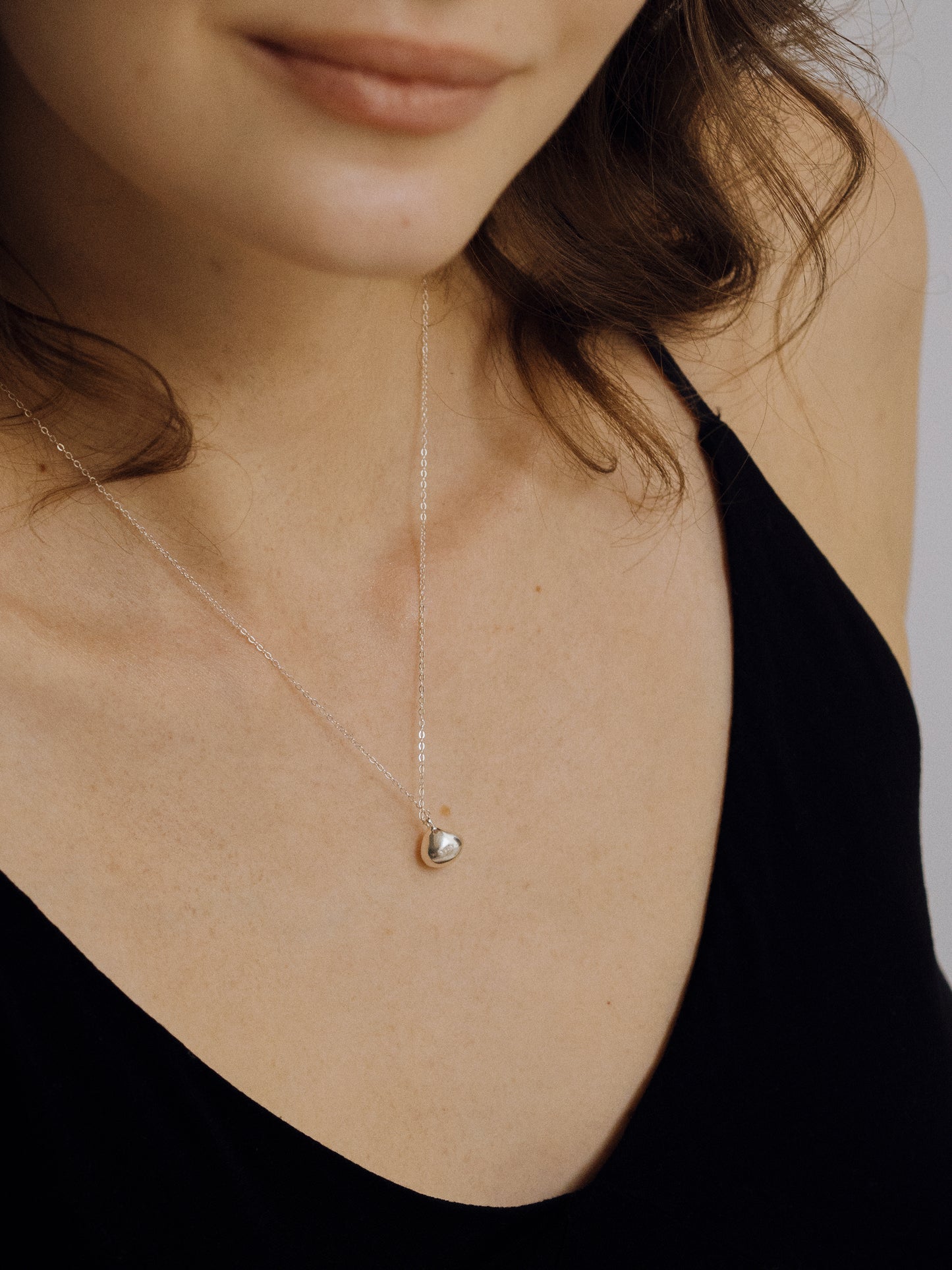 Gold & Silver Bean Pendant Waterproof Necklace