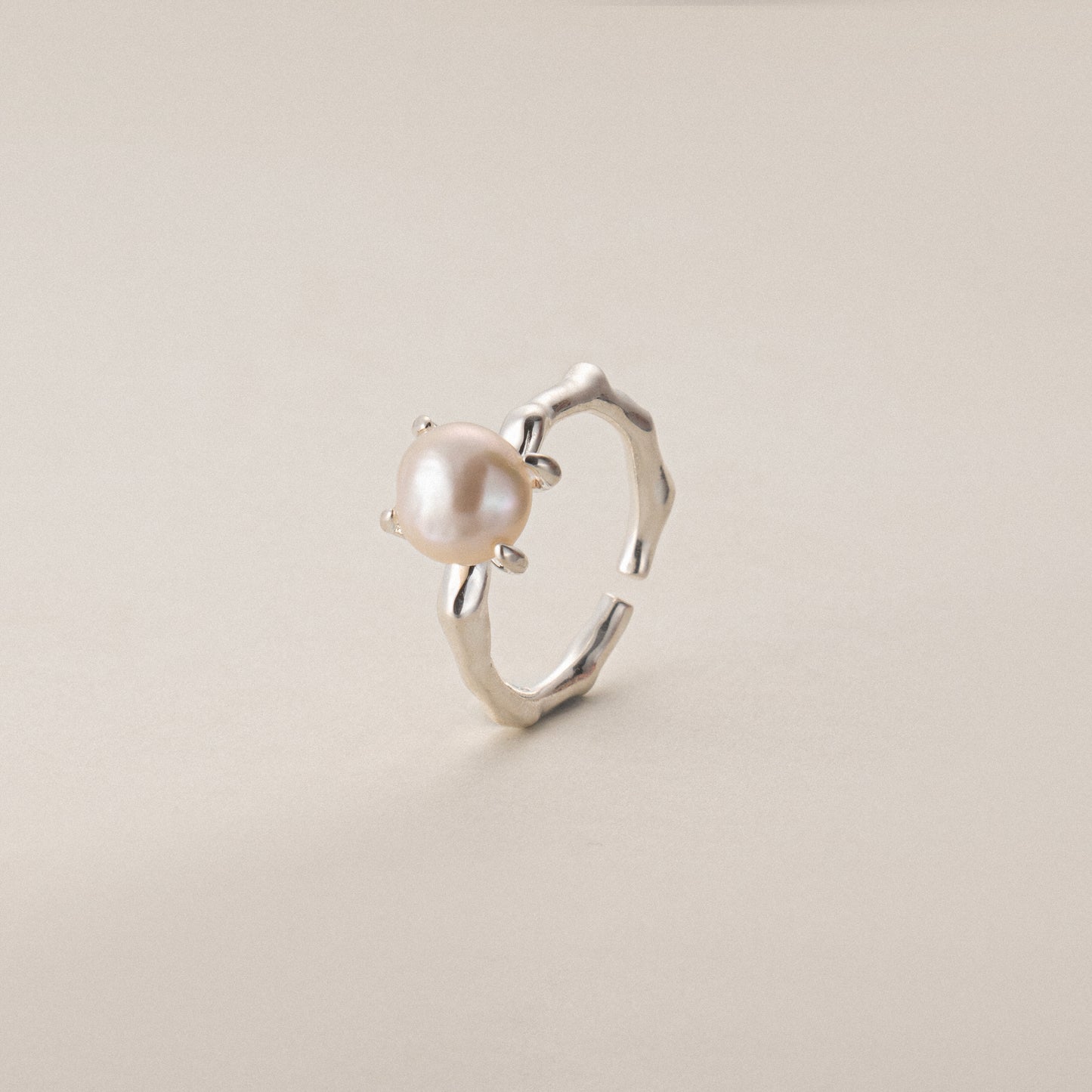 Baroque Beauty Sterling Silver Pearl Ring
