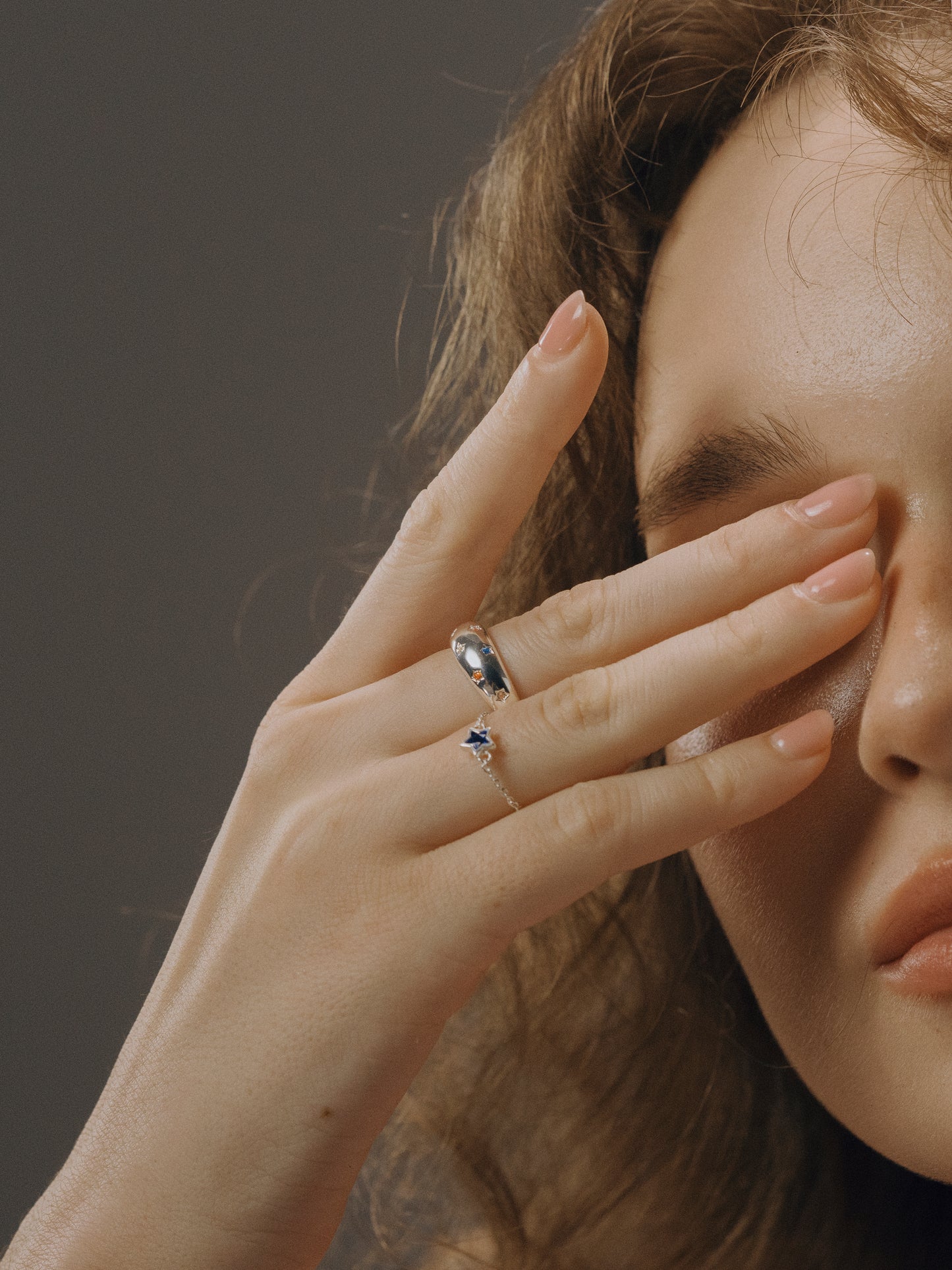 Dainty Celestial Blue Star Ring