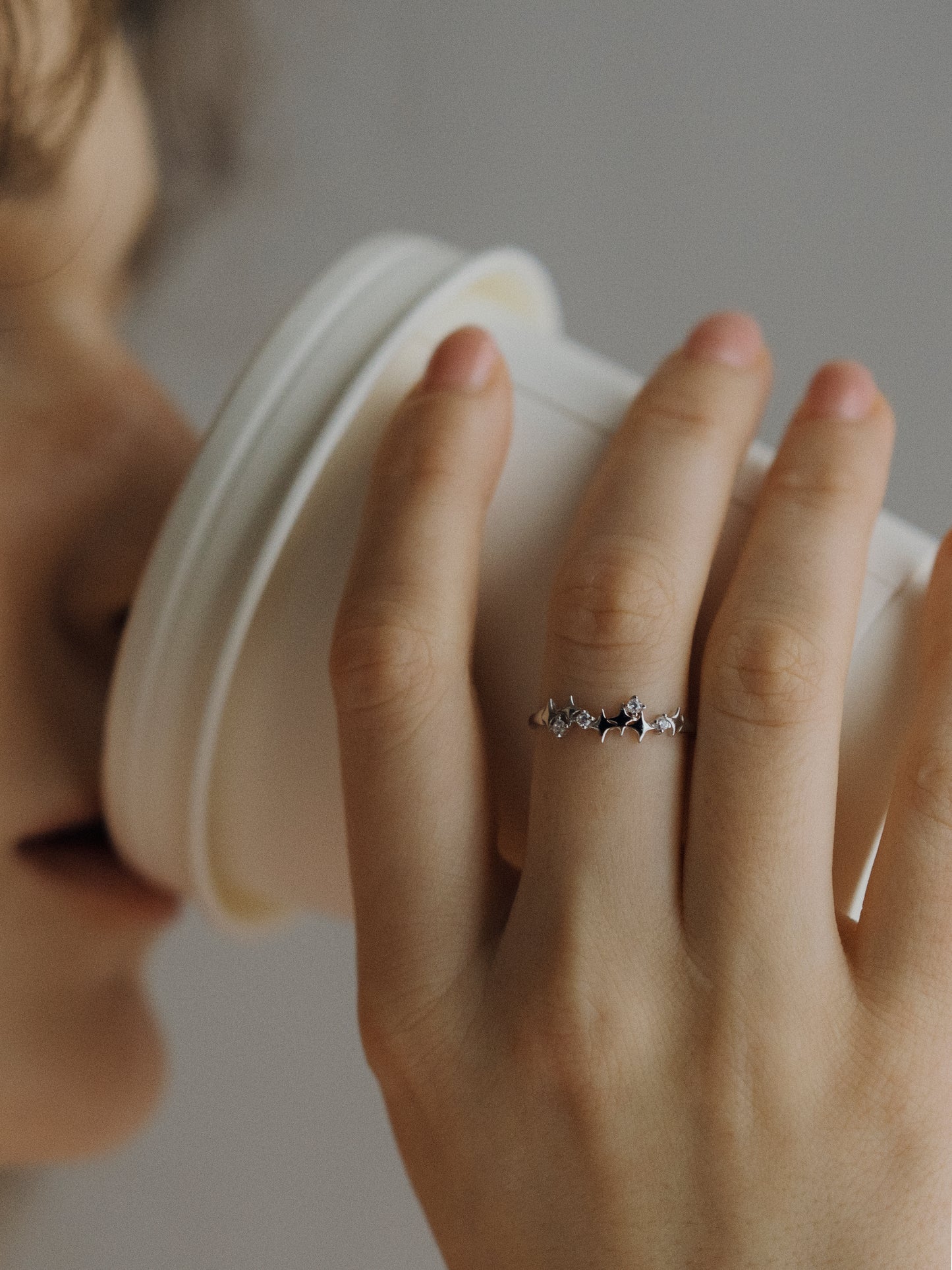 Celestial Quintet S925 Silver Star Ring
