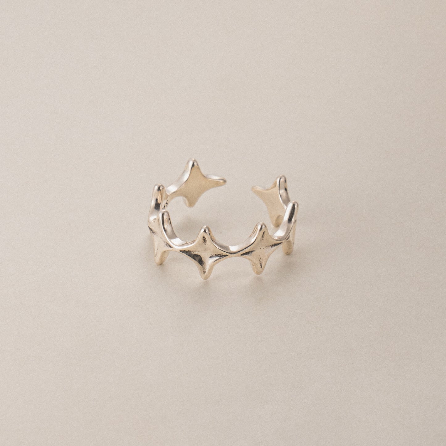 S925 Silver Vintage Starlight Cluster Ring
