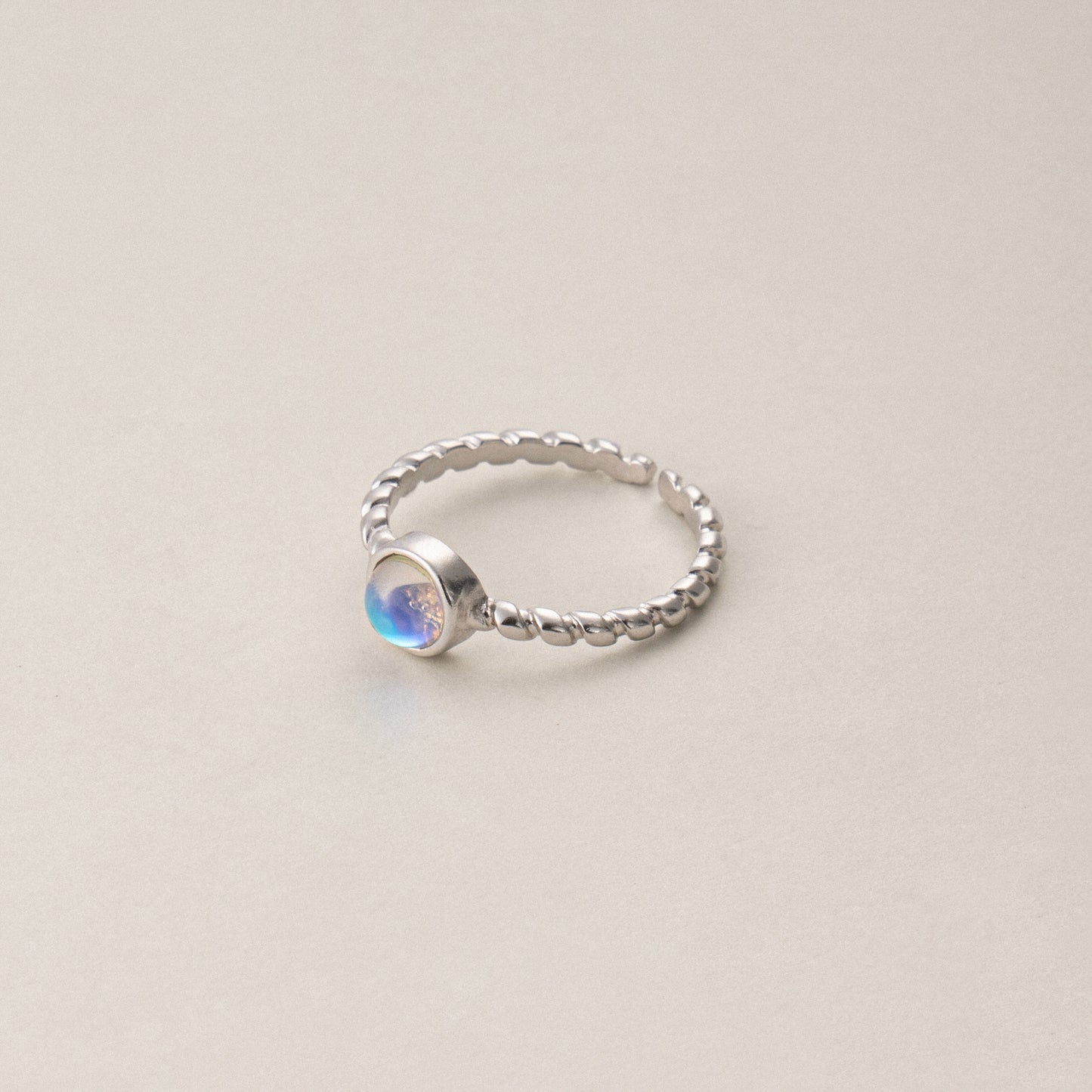 Twilight Twirl Moonstone Ring