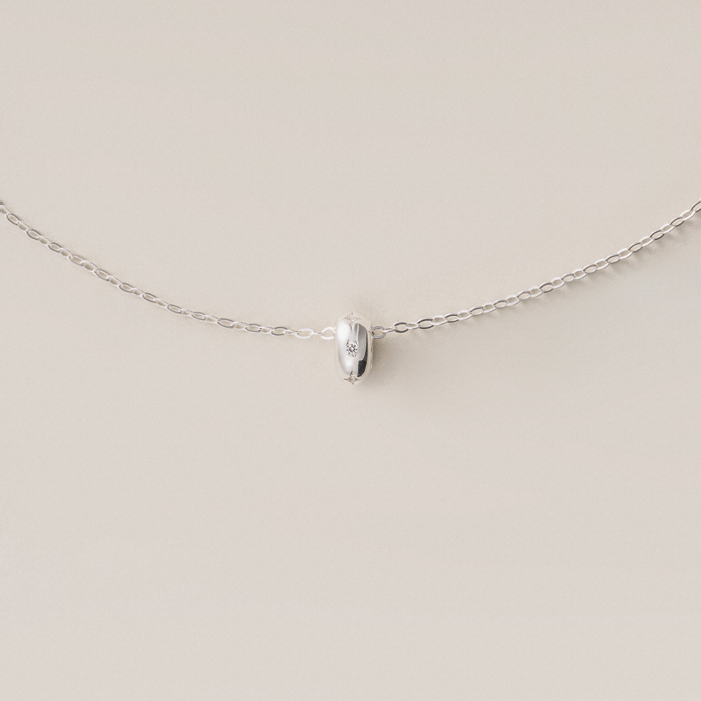 Celestial Ellipse Dual Tone Pendant Necklace