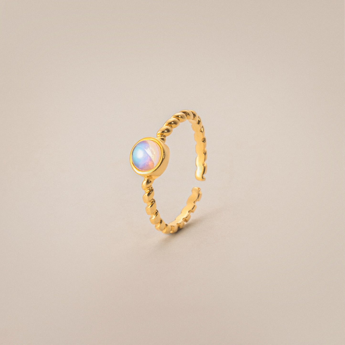 Twilight Twirl Moonstone Ring
