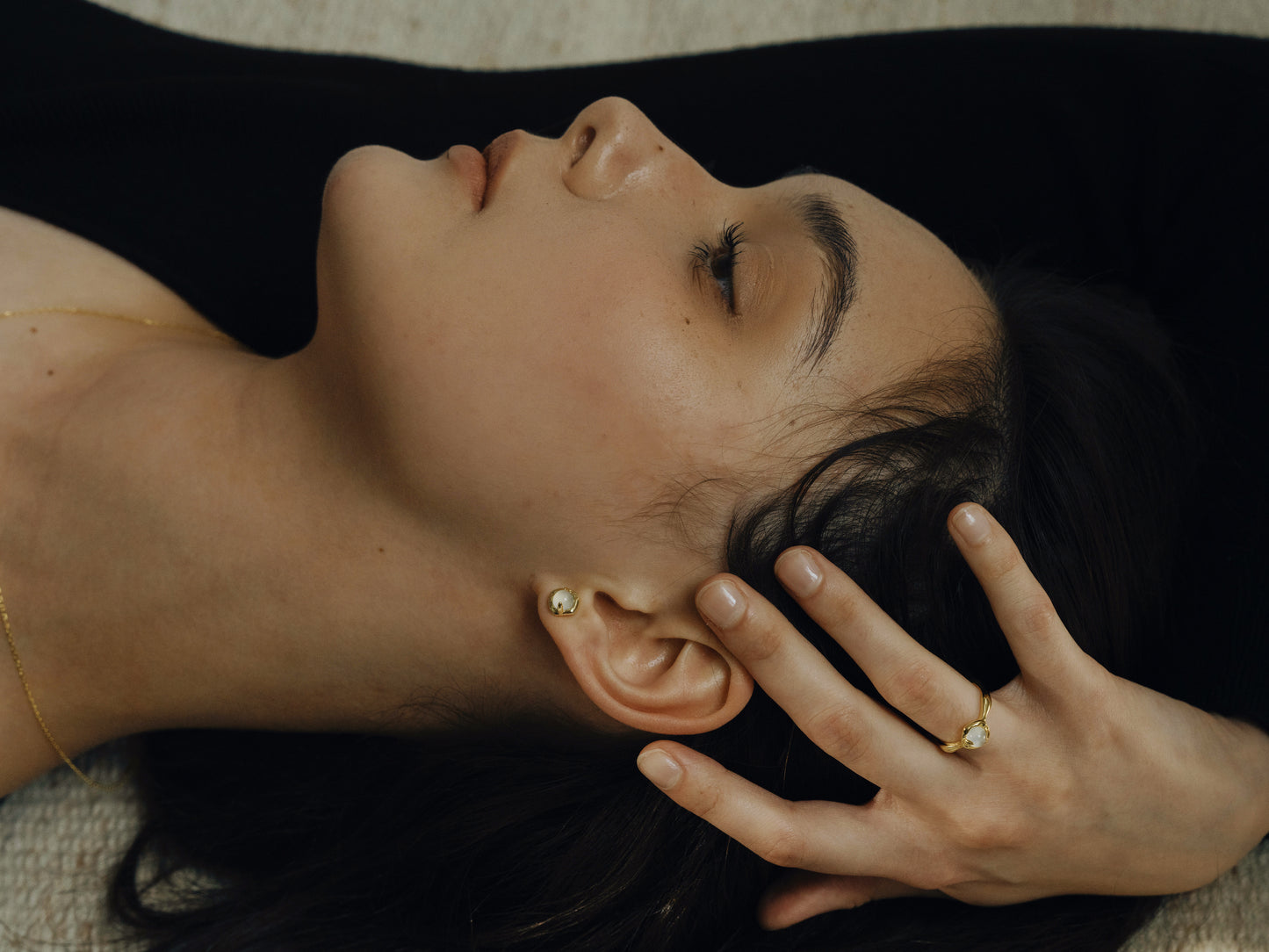 Celestial Tranquility White Agate Healing Ring