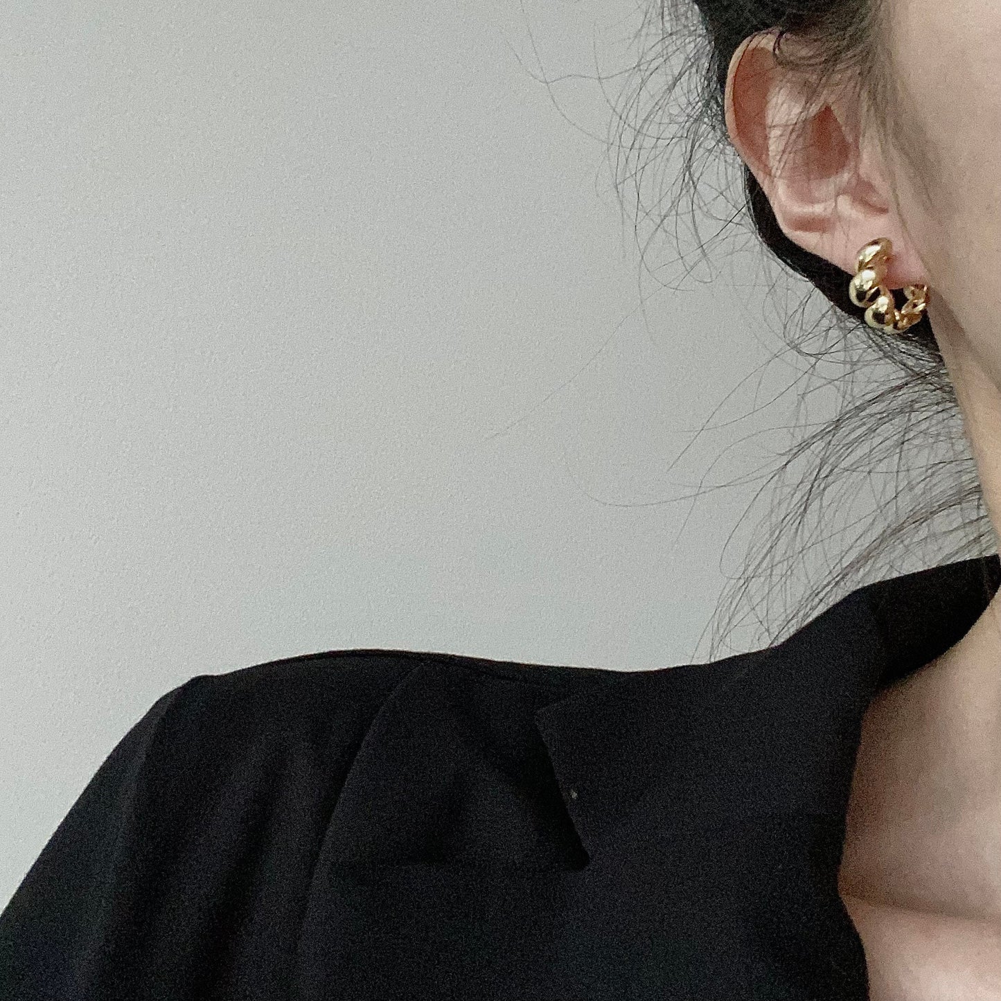 Petite Golden Croissant S925 18k Gold-Plated Earrings