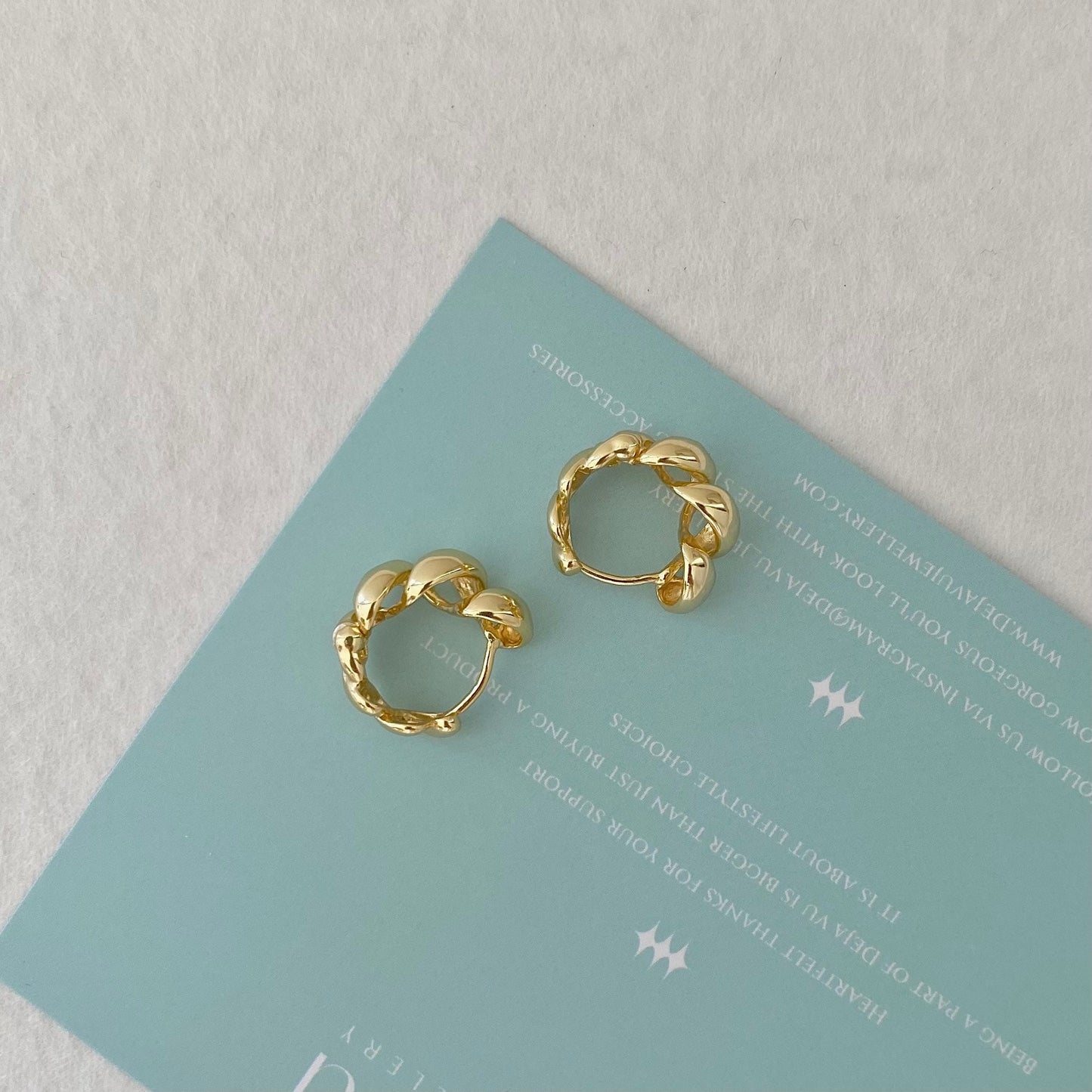 Petite Golden Croissant S925 18k Gold-Plated Earrings