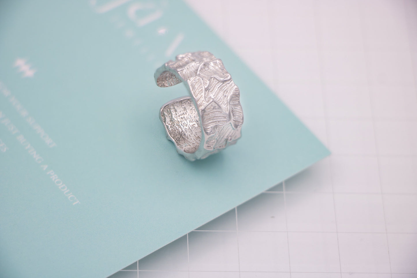 Vintage Vibes S925 Silver Embossed Texture Ring