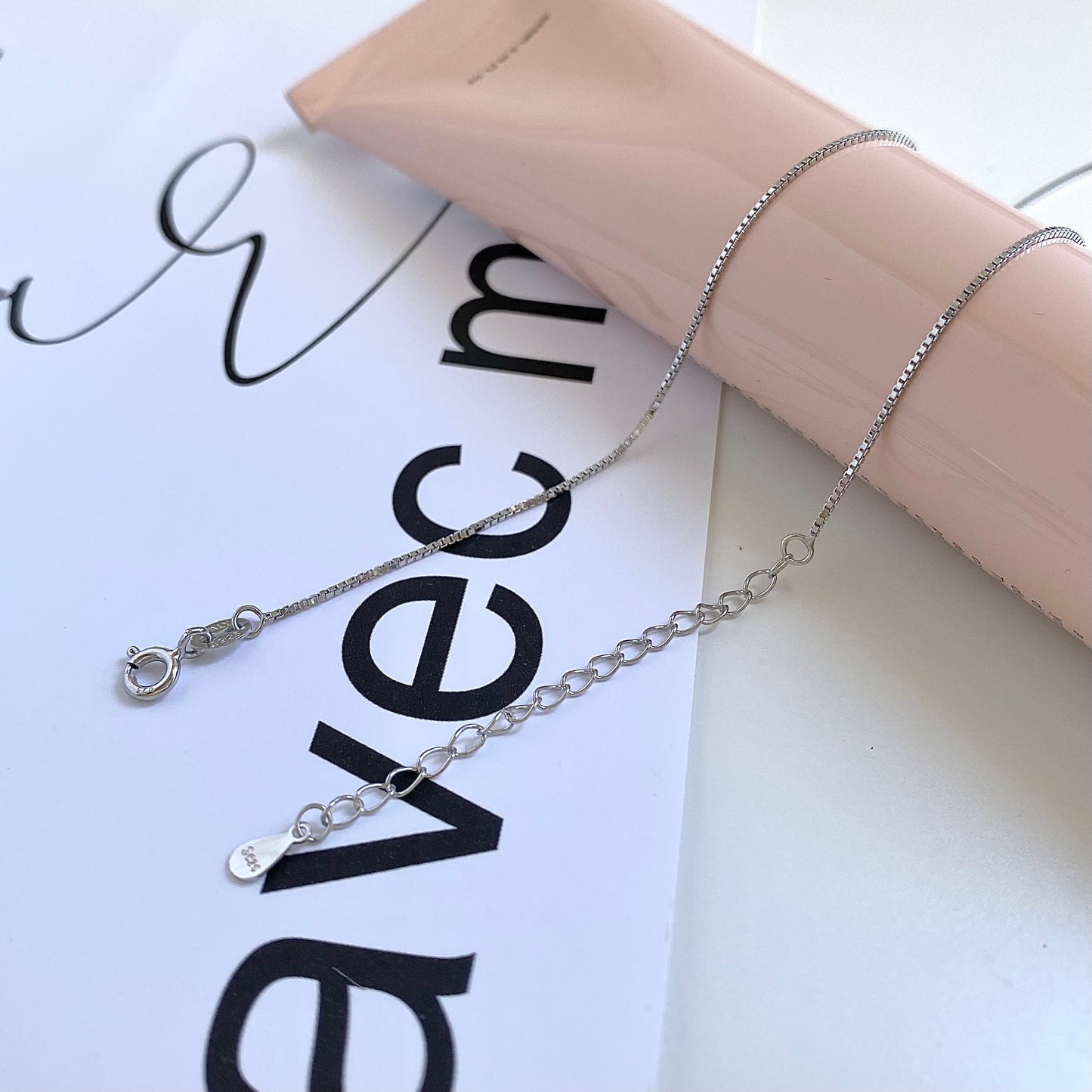 Essential S925 Silver Box Chain Necklace