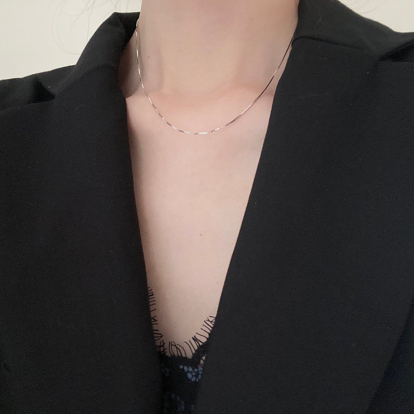 Essential S925 Silver Box Chain Necklace