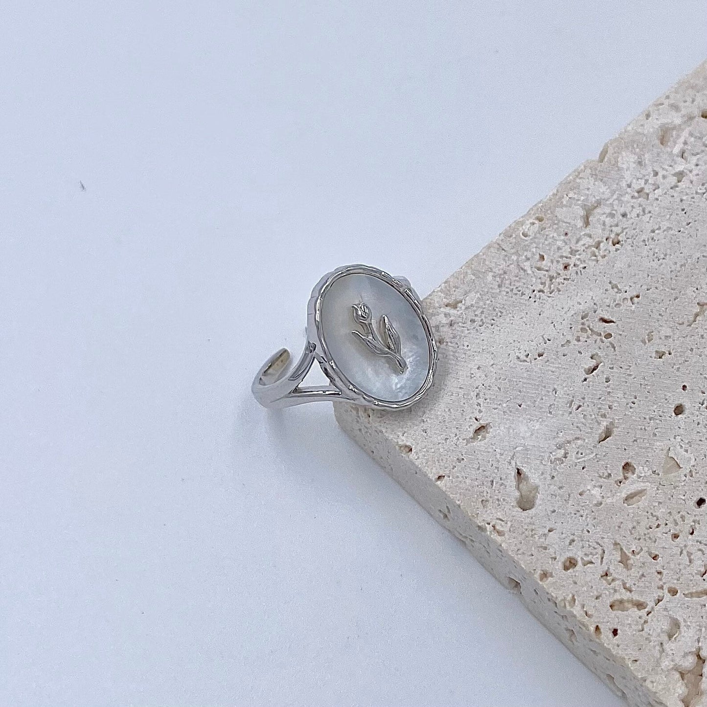 Eternal Blossom S925 Silver Tulip Ring