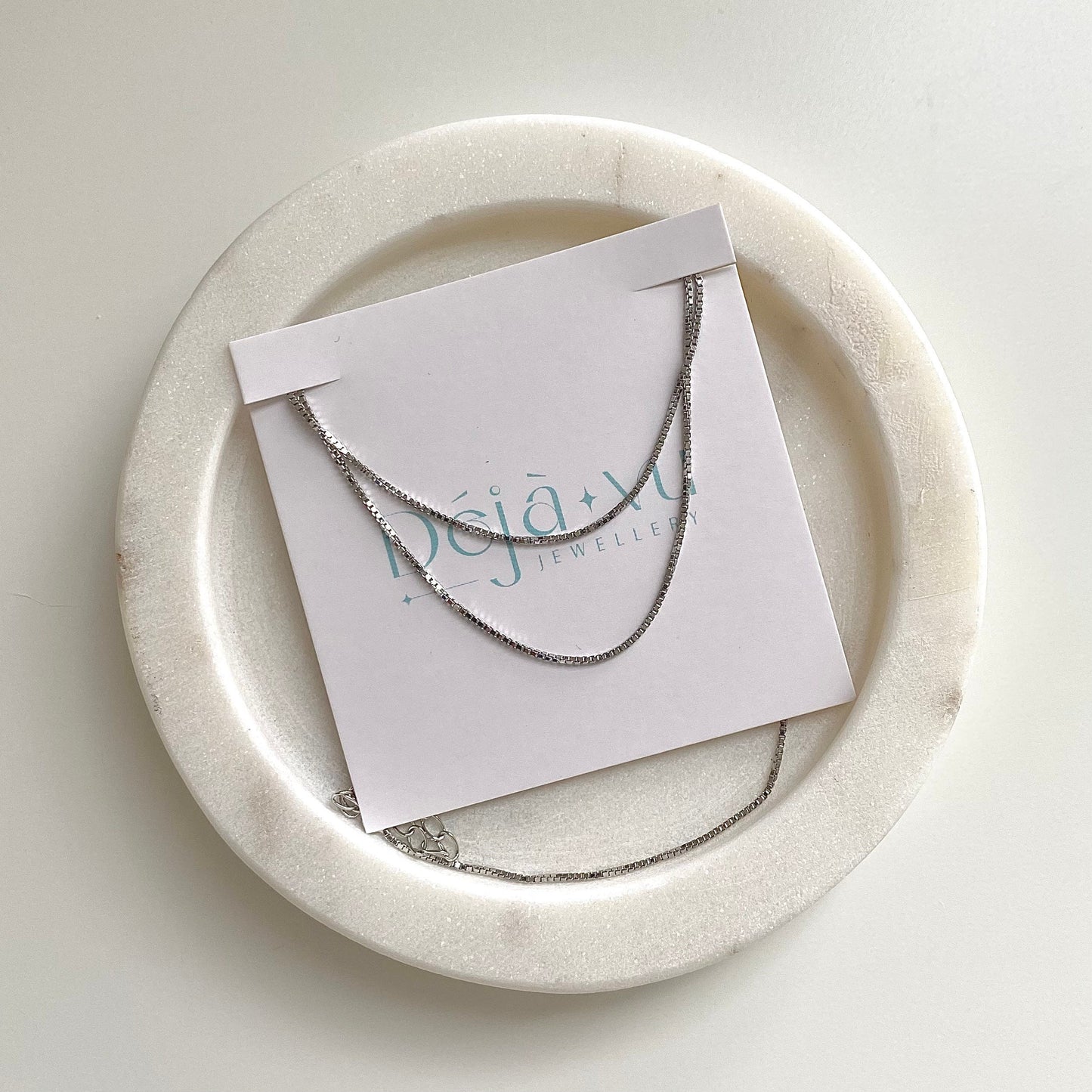 Essential S925 Silver Box Chain Necklace