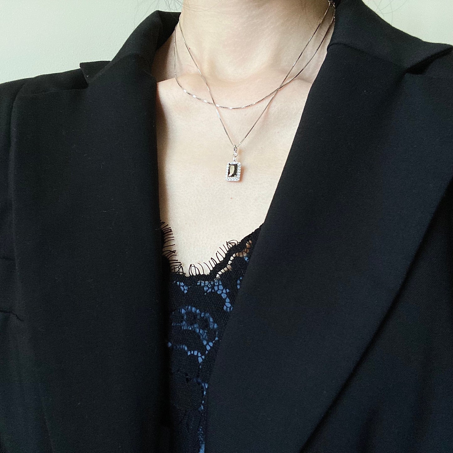 Essential S925 Silver Box Chain Necklace