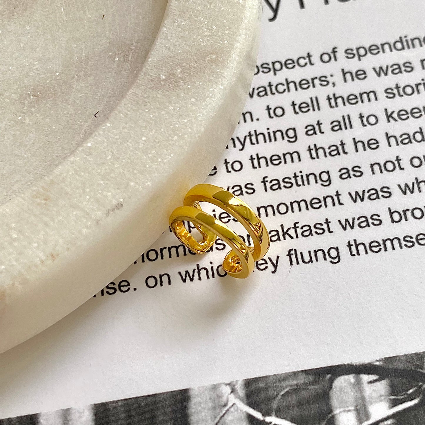 Golden Echoes S925 18k Gold-Plated Ear Cuff
