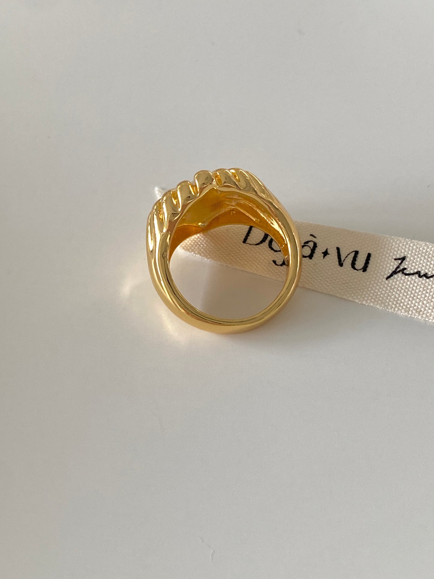 Celestial Shell Chunky 18K Gold Plated Ring