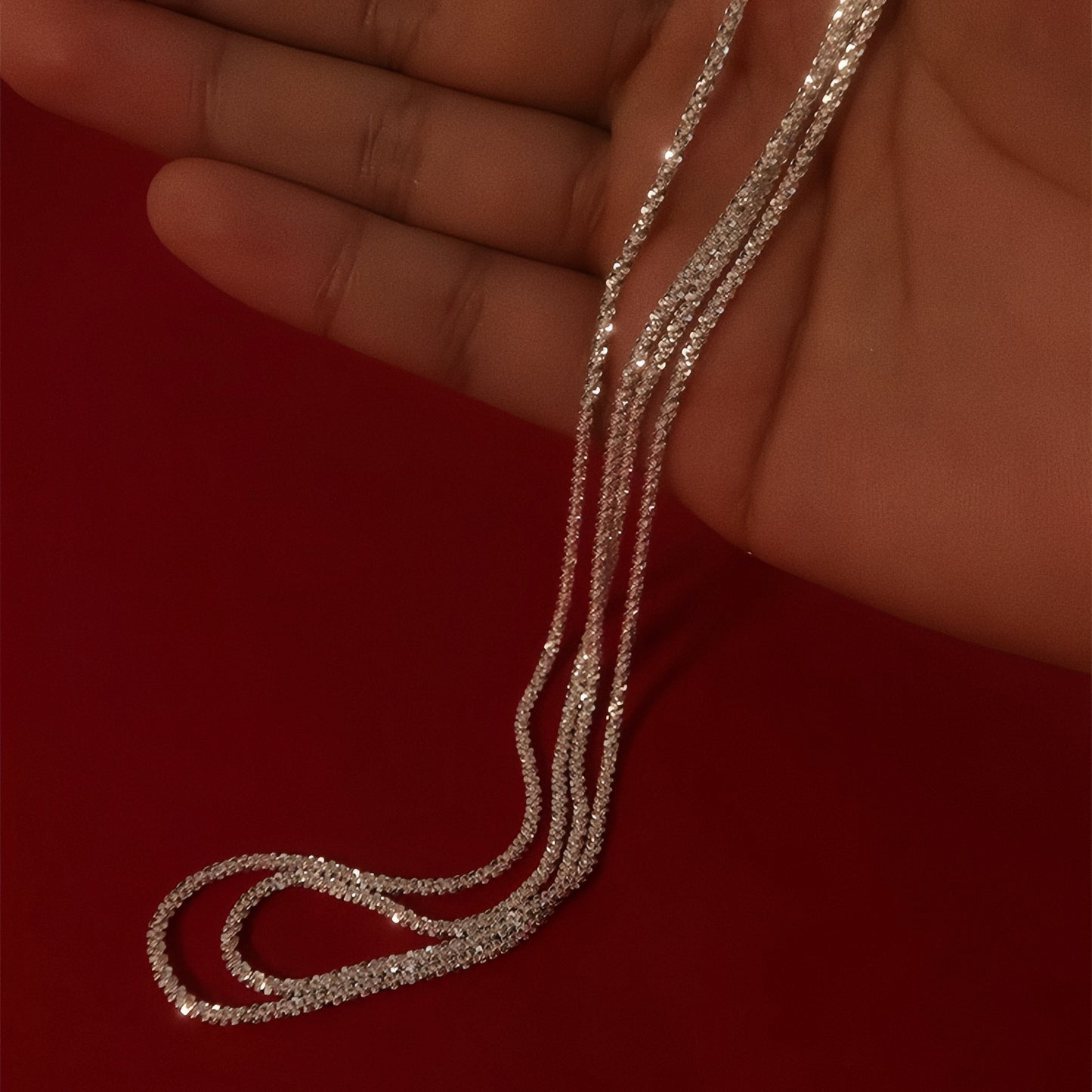 Lunar Luster S925 Silver Chain Necklace
