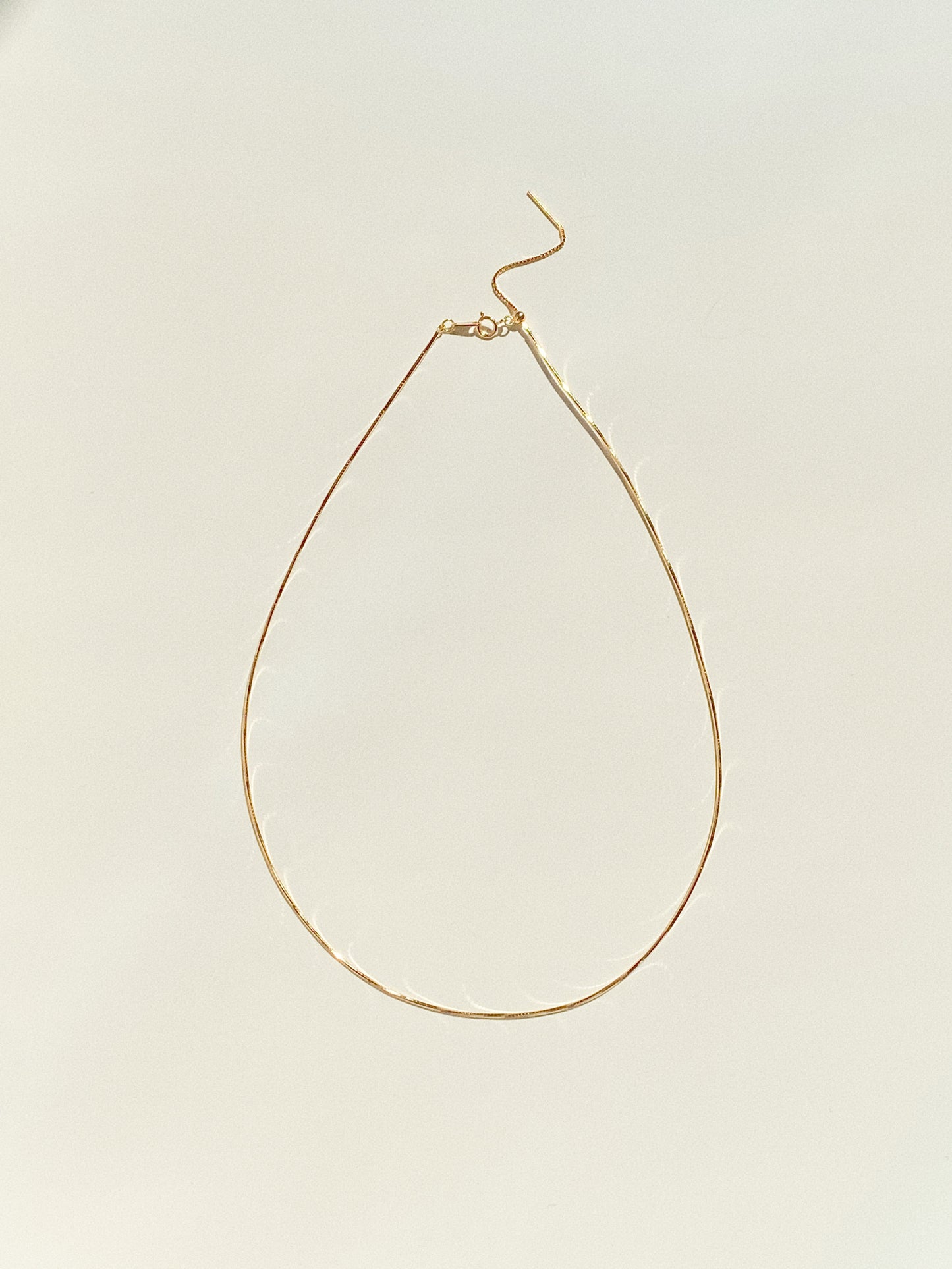 Gold-plated 925 sterling silver snake bone chain choker necklace with extension chain by Deja Vu Jewellery