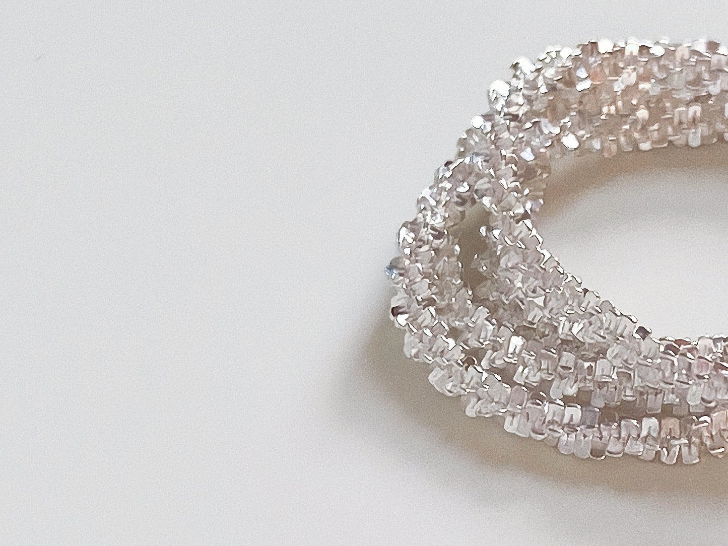 Shimmering Cascade S925 Silver Chain Ring