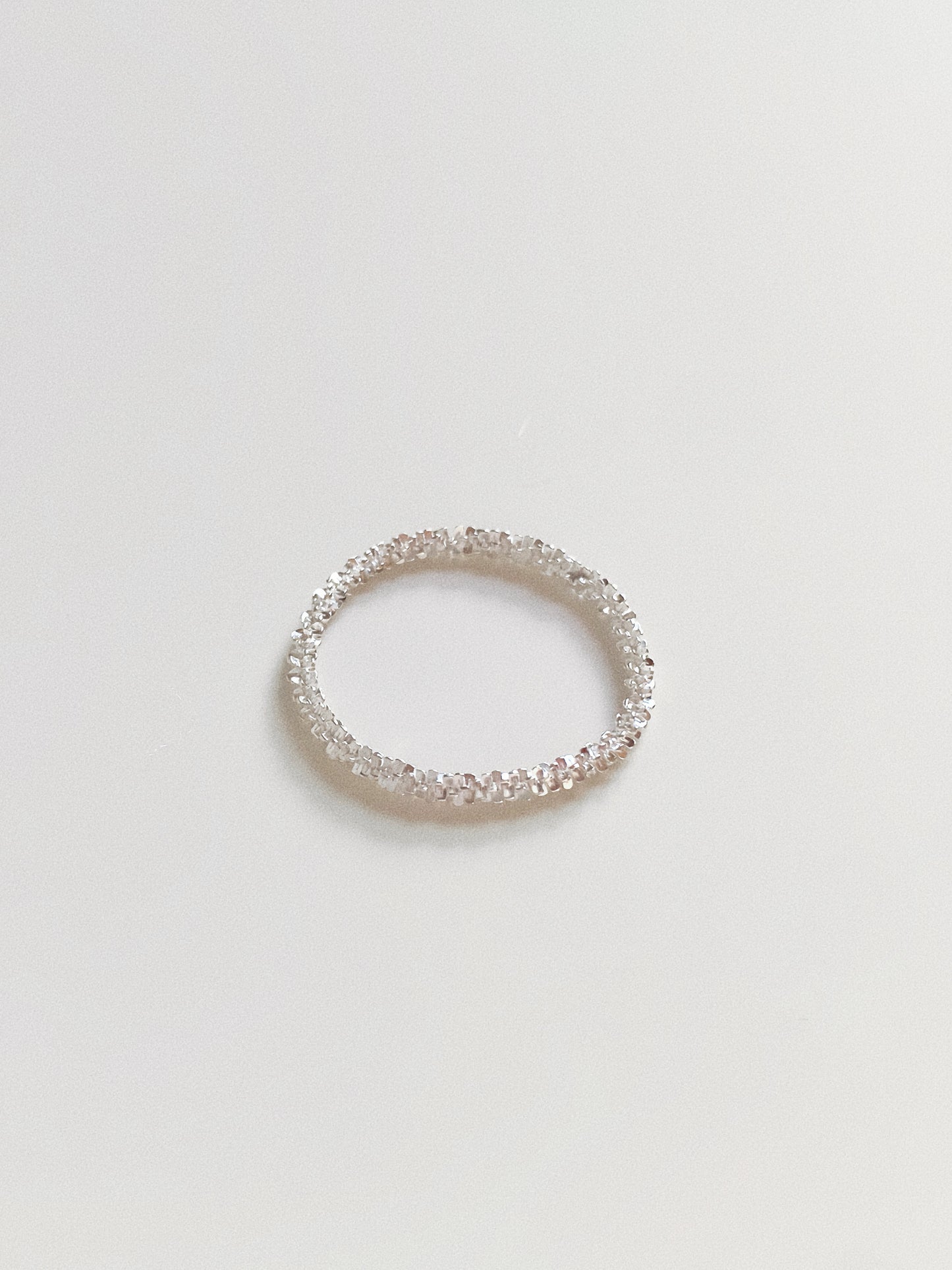 Shimmering Cascade S925 Silver Chain Ring