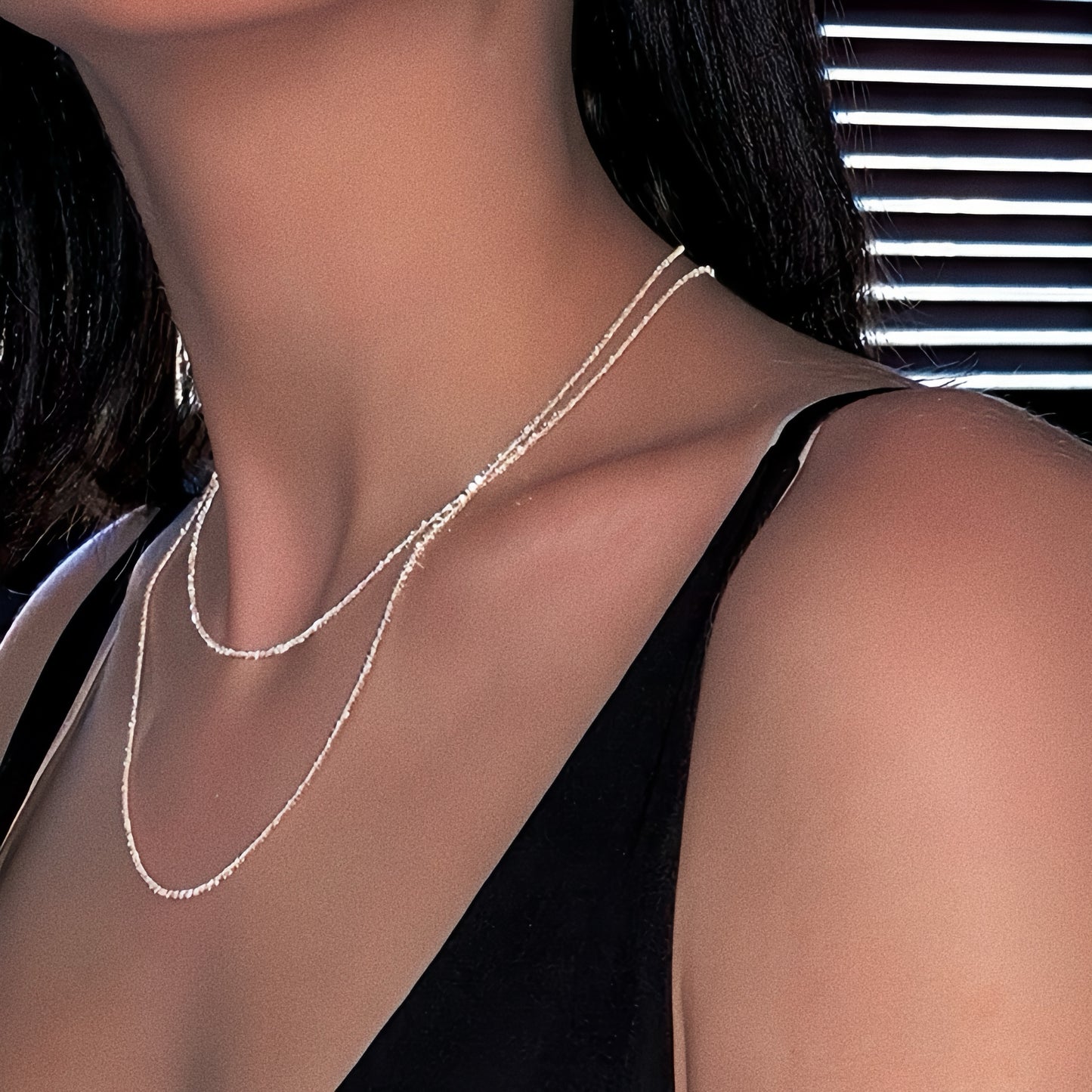 Lunar Luster S925 Silver Chain Necklace