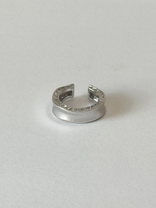 Glimmer Curve Chunky S925 Silver Ring