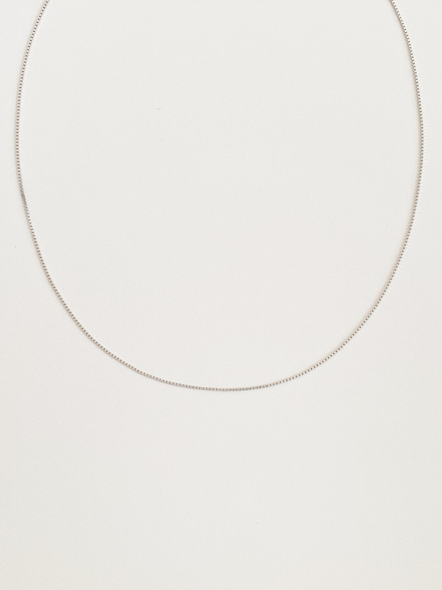 Essential S925 Silver Box Chain Necklace