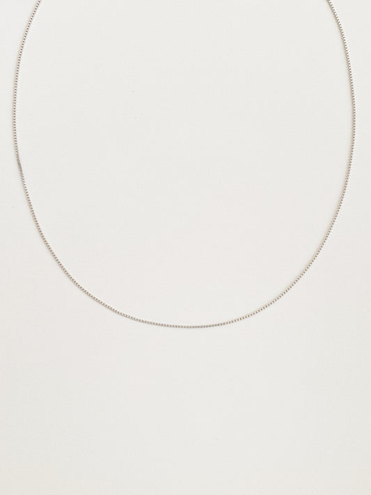 Essential S925 Silver Box Chain Necklace